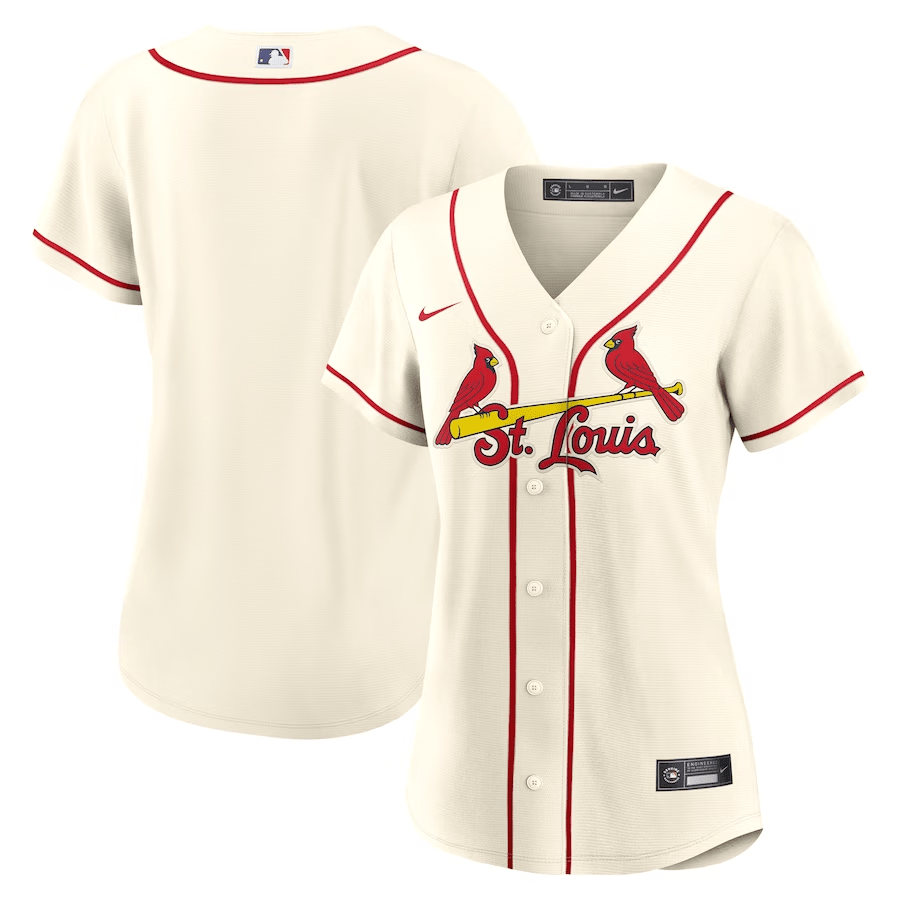 St. Louis Cardinals Alternate Cream MLB Jersey Women's