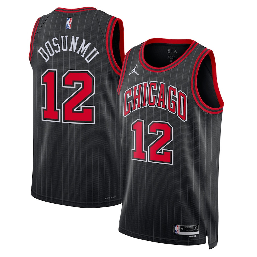 Ayo Dosunmu 12 Chicago Bulls Unisex Swingman Statement Edition Black NBA Jersey Unisex