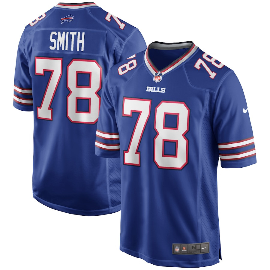 Bruce Smith 78 Buffalo Bills Game Retired Royal NFL Jersey Men's