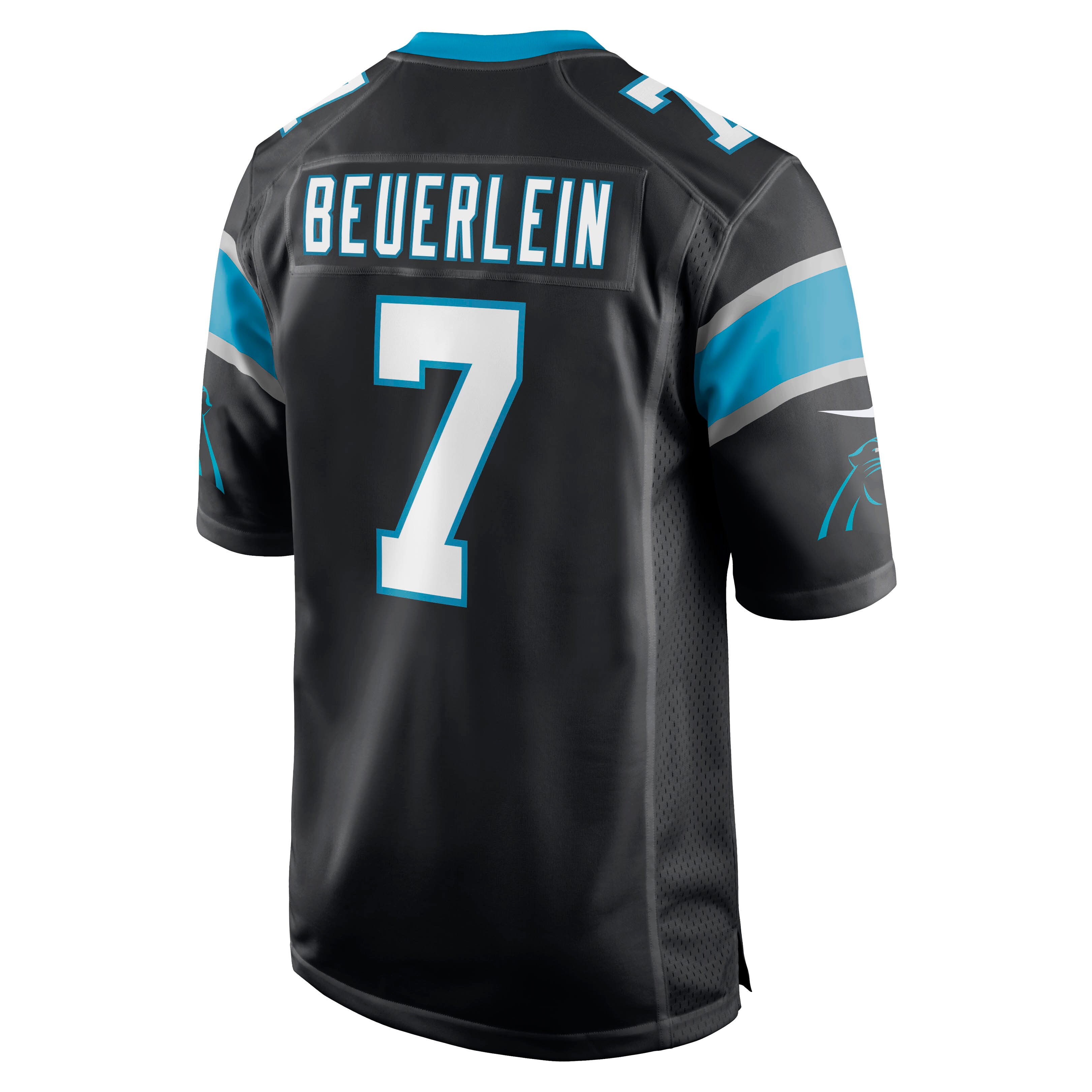 Carolina Panthers Steve Beuerlein Black Retired Player NFL Jersey Men's