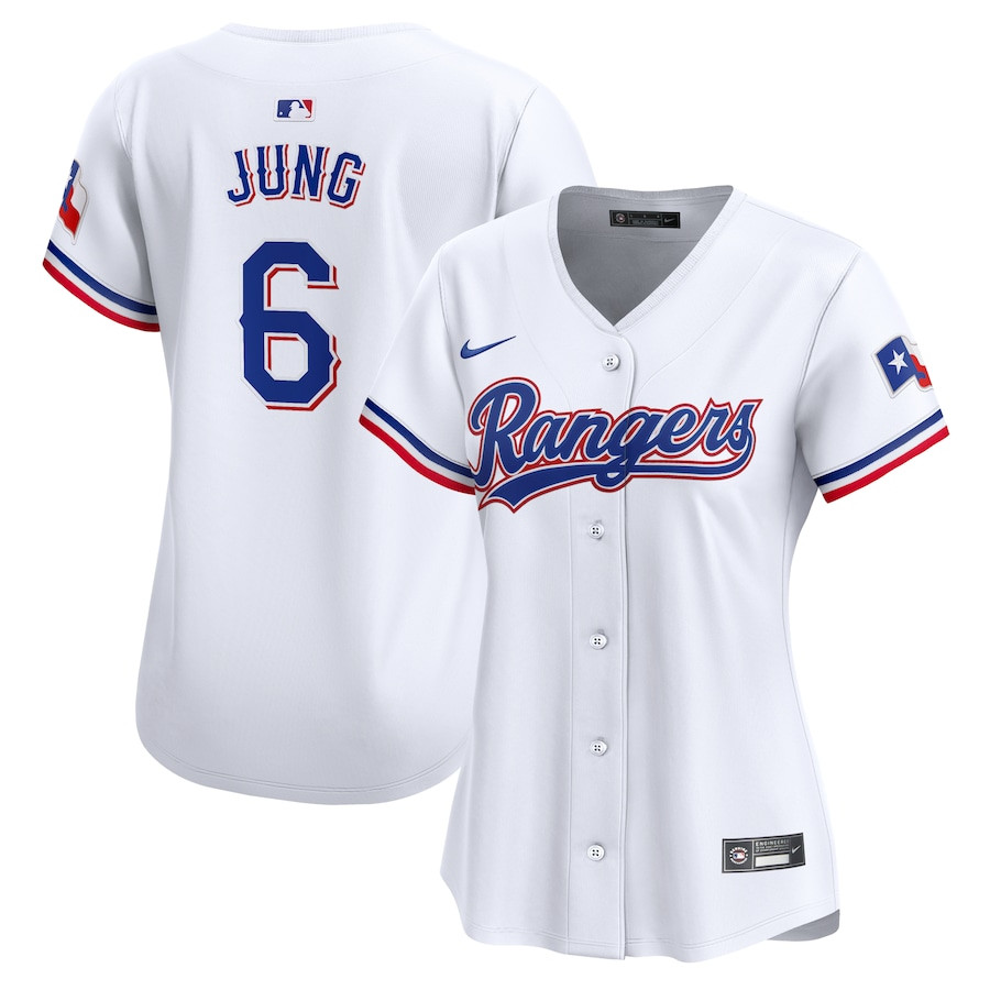 Josh Jung 6 Texas Rangers Home Limited Player White MLB Jersey Women's