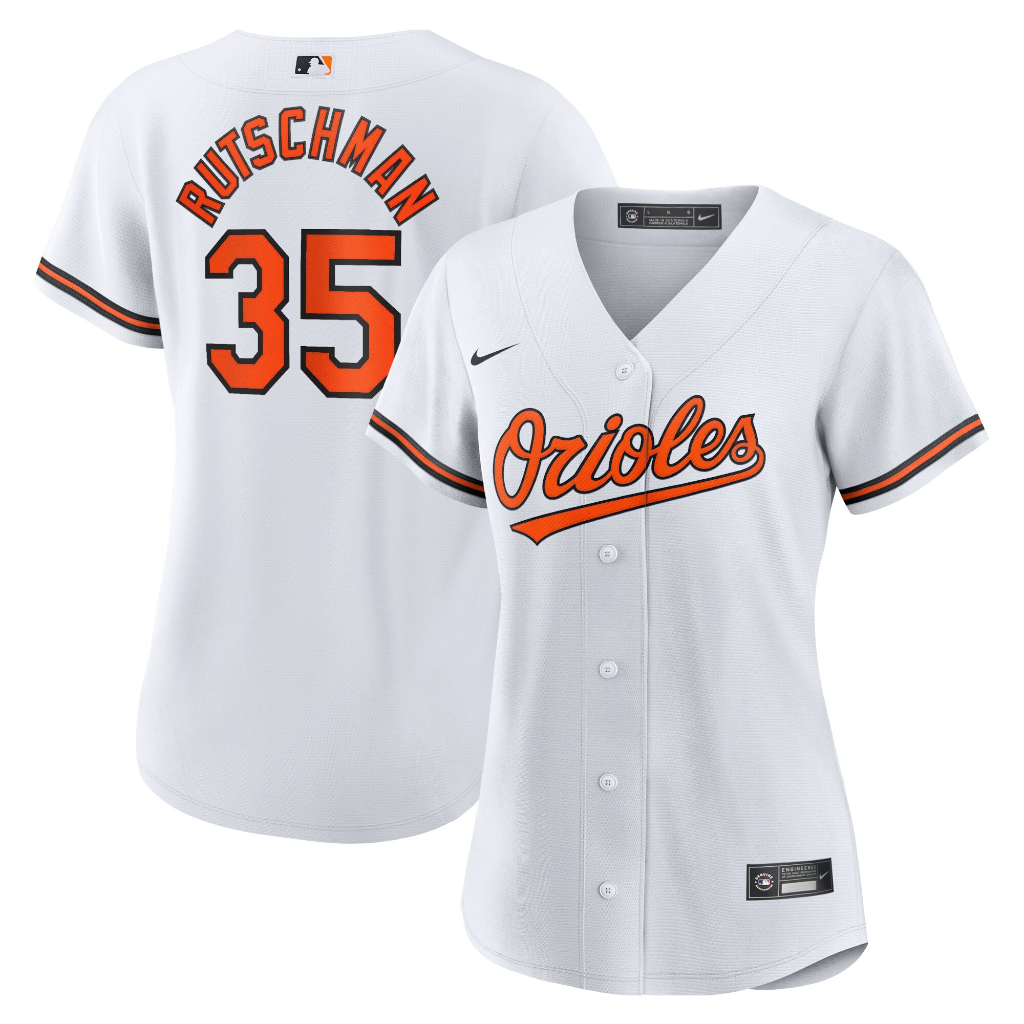 Baltimore Orioles Adley Rutschman White Home Player MLB Jersey Women's