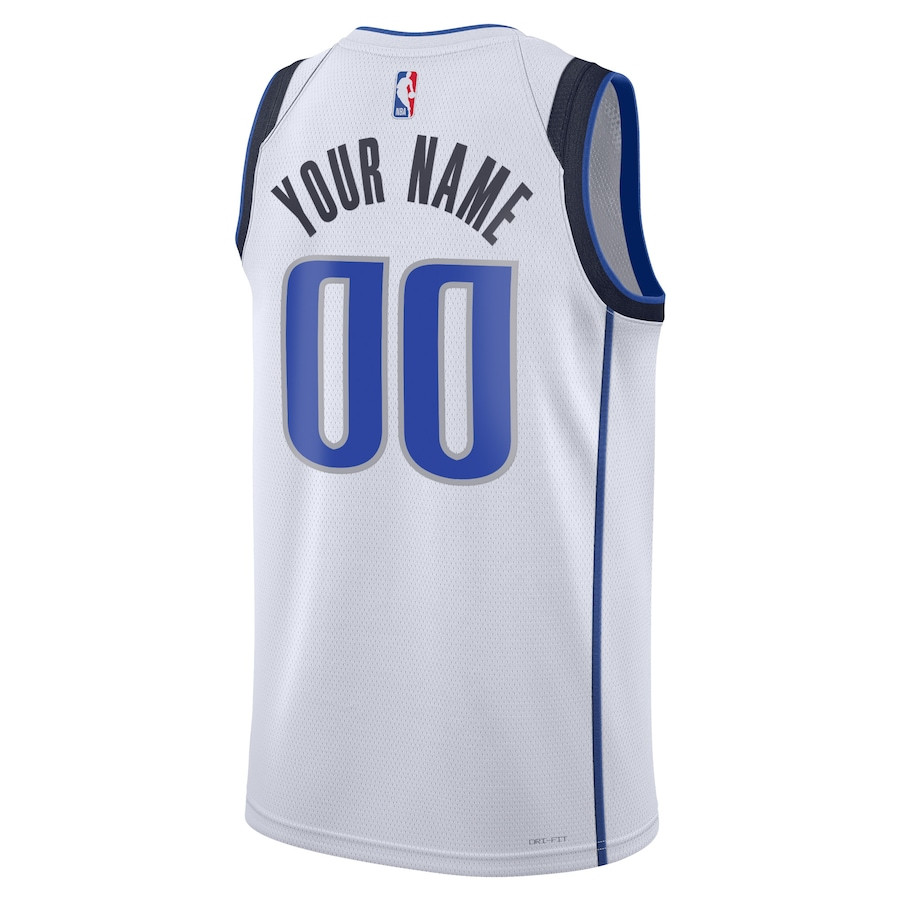 Dallas Mavericks 2023/24 Association Swingman Custom White NBA Jersey Men's