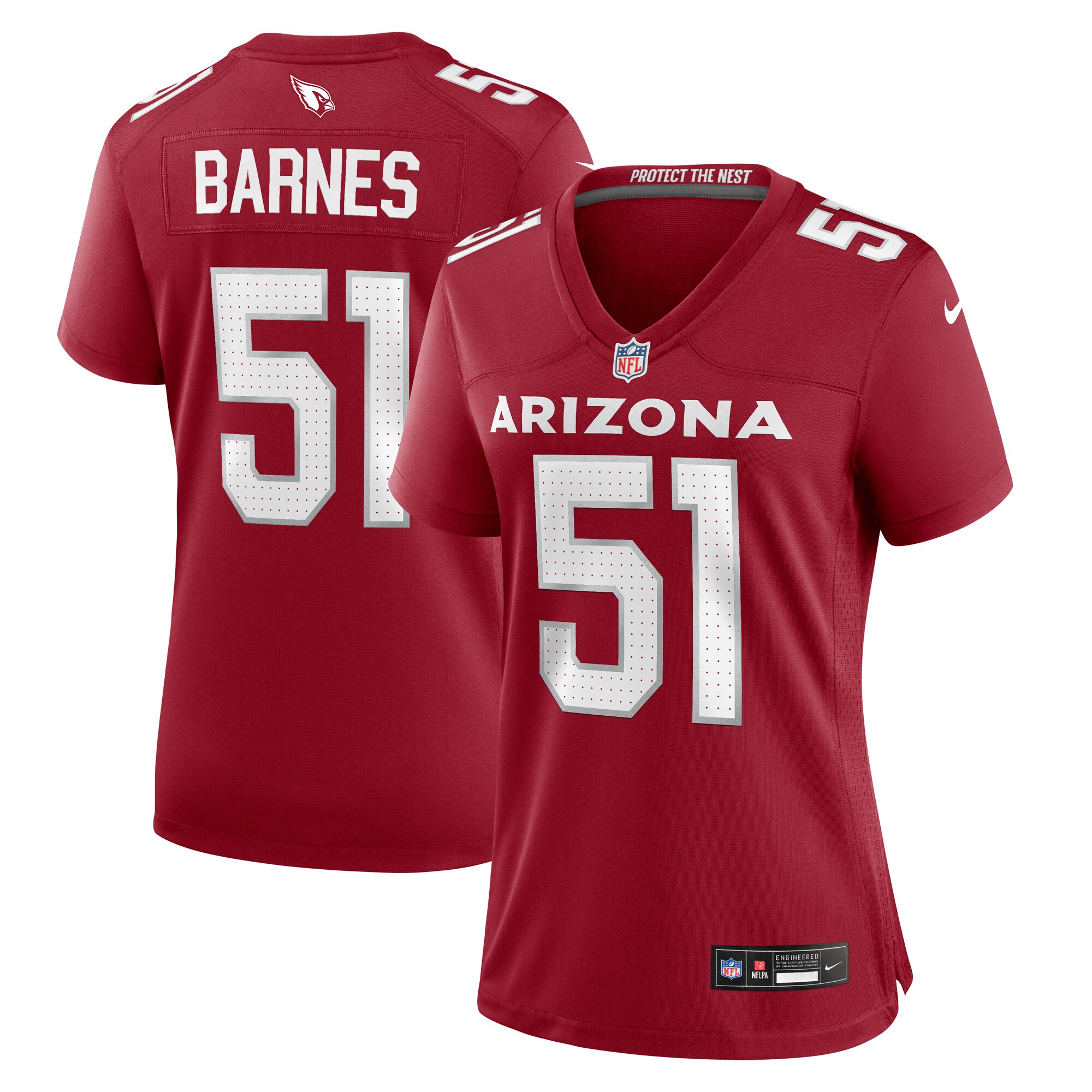 Arizona Cardinals Krys Barnes Cardinal Team Game NFL Jersey Women's