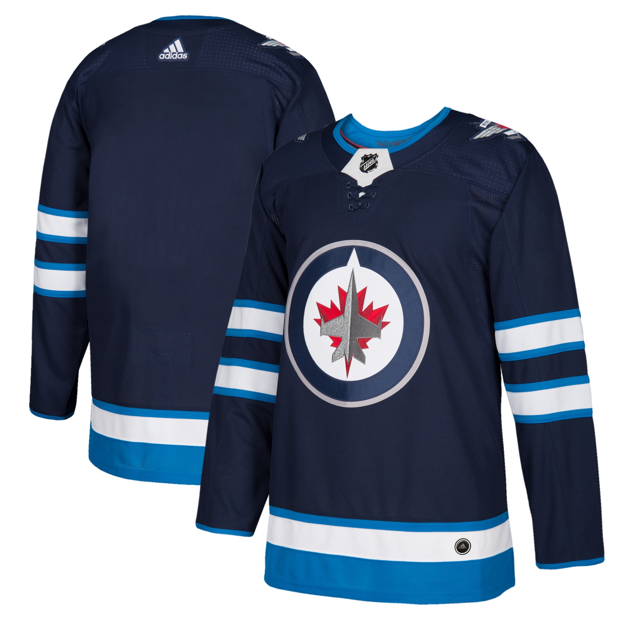 Winnipeg Jets Navy Home Blank NHL Jersey Men's