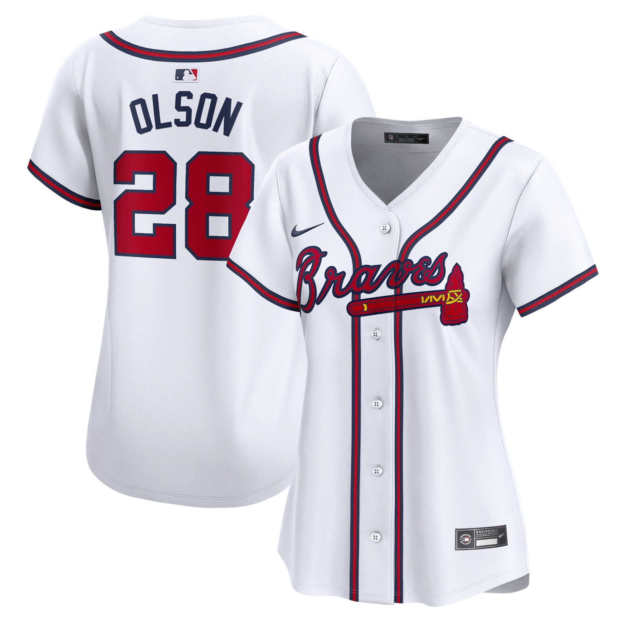 Atlanta Braves Matt Olson White Home Limited Player MLB Jersey Women's