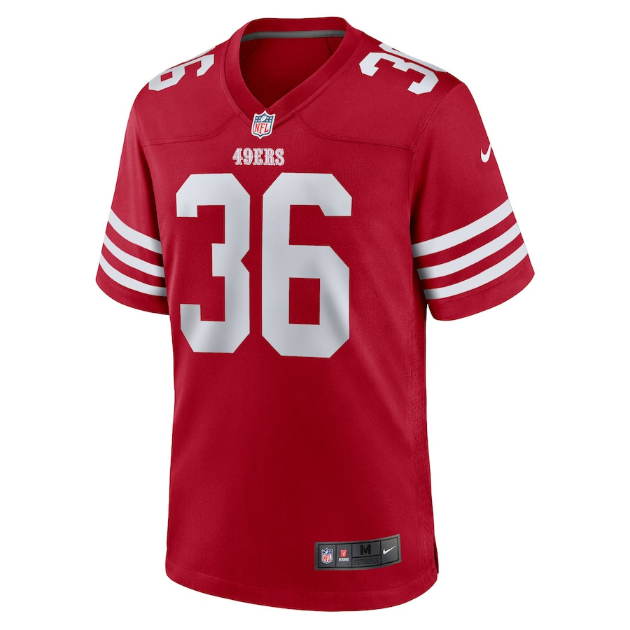 Curtis Robinson 36 San Francisco 49ers Game Scarlet NFL Jersey Men's