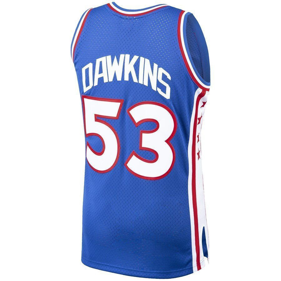 Darryl Dawkins Philadelphia 76ers Mitchell Ness 1976-77 Hardwood Classics Swingman Royal NBA Jersey Men's