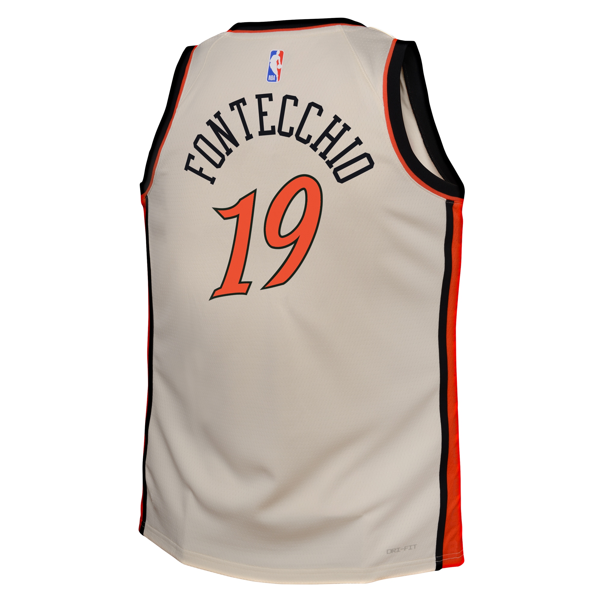 Camiseta City Edition Swingman de los Detroit Pistons 2024 Crema Simone Fontecchio Juvenil NBA Jersey Men's