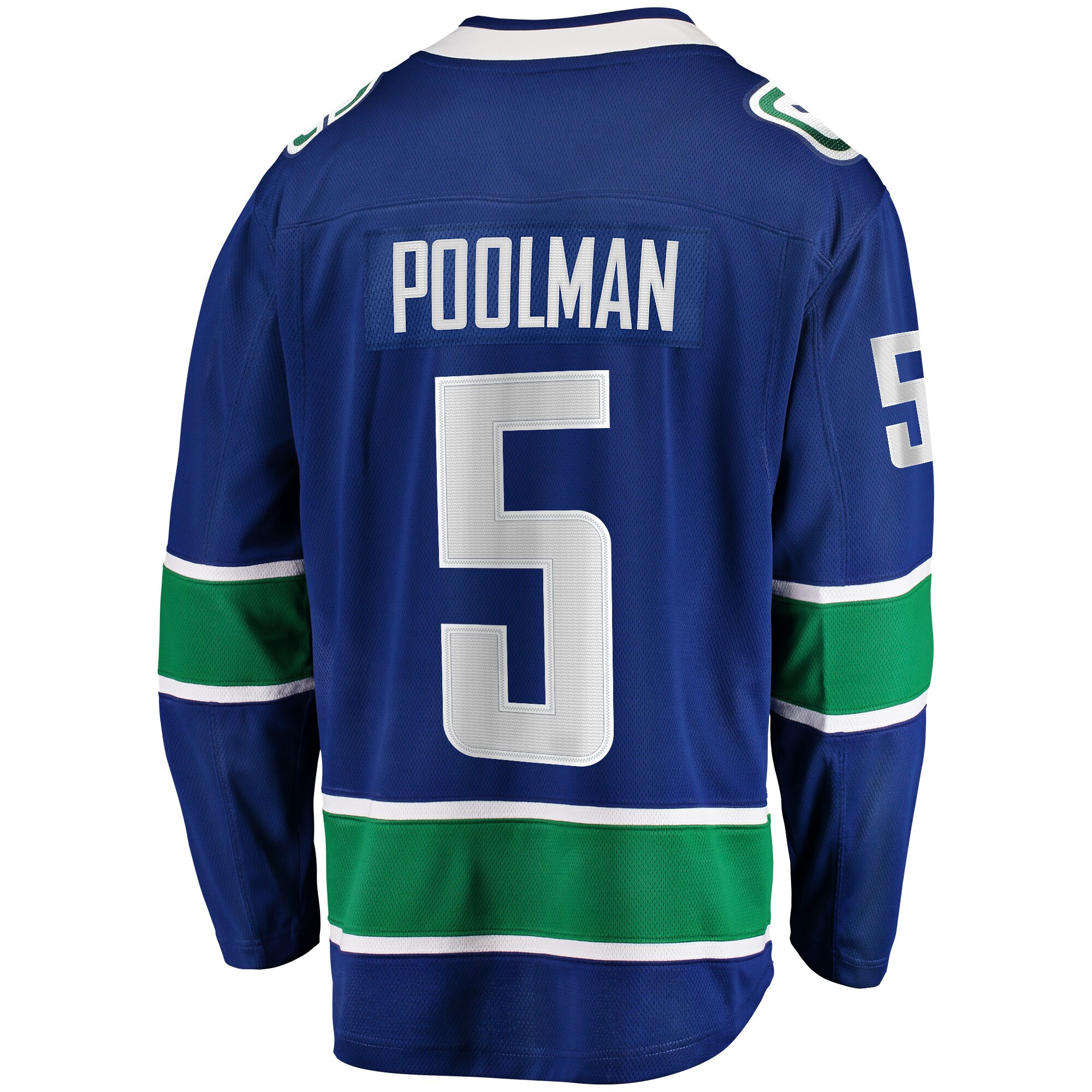 Vancouver Canucks Tucker Poolman Blue Home Premier Breakaway Player NHL Jersey Men's