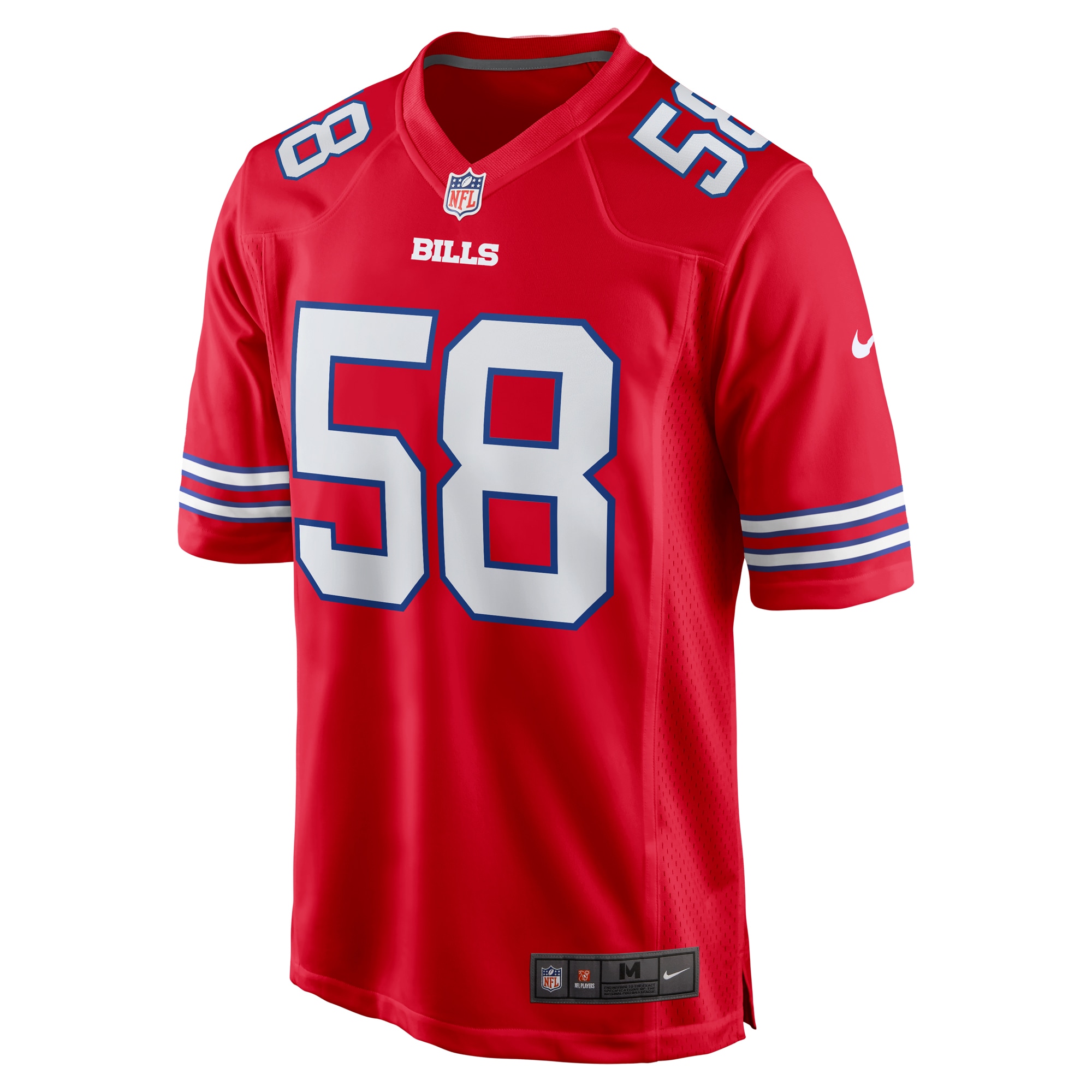 Buffalo Bills Matt Milano Red Alternate Game NFL Jersey Men's
