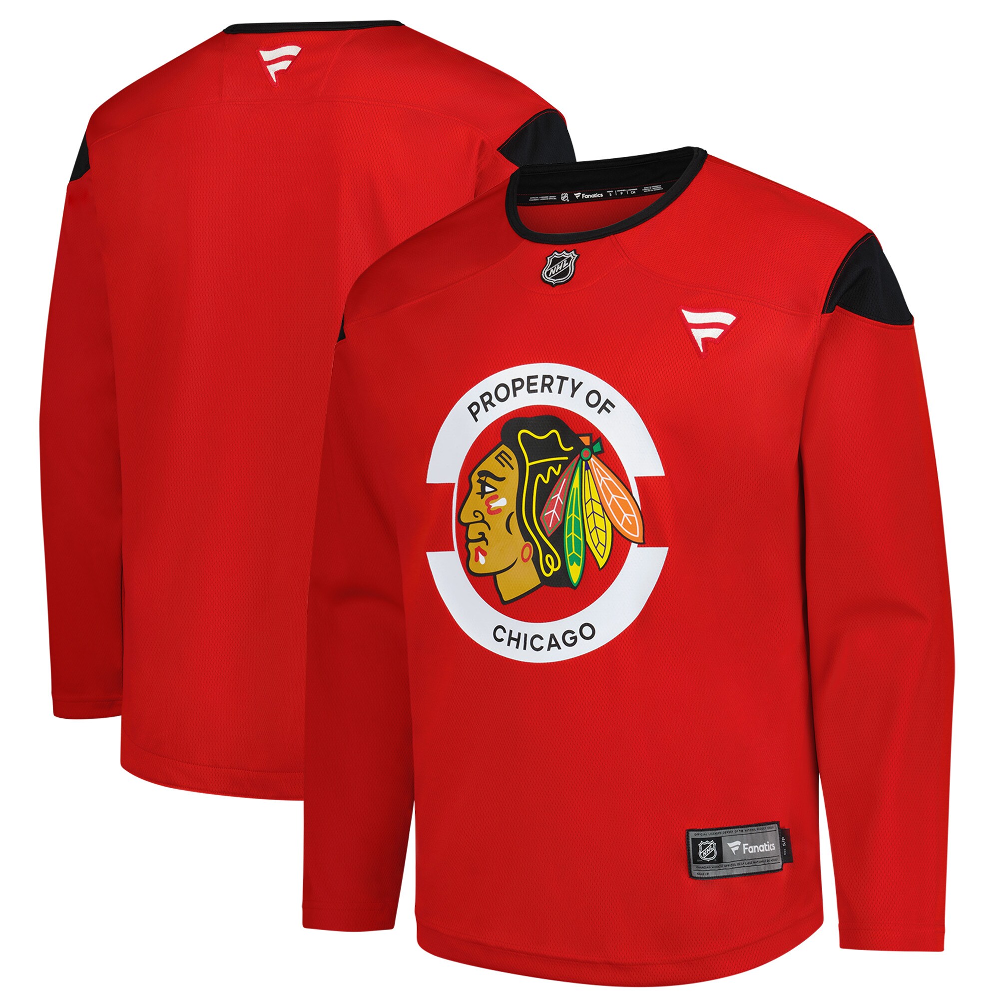 Chicago Blackhawks Red Team Practice NHL Jersey Men's