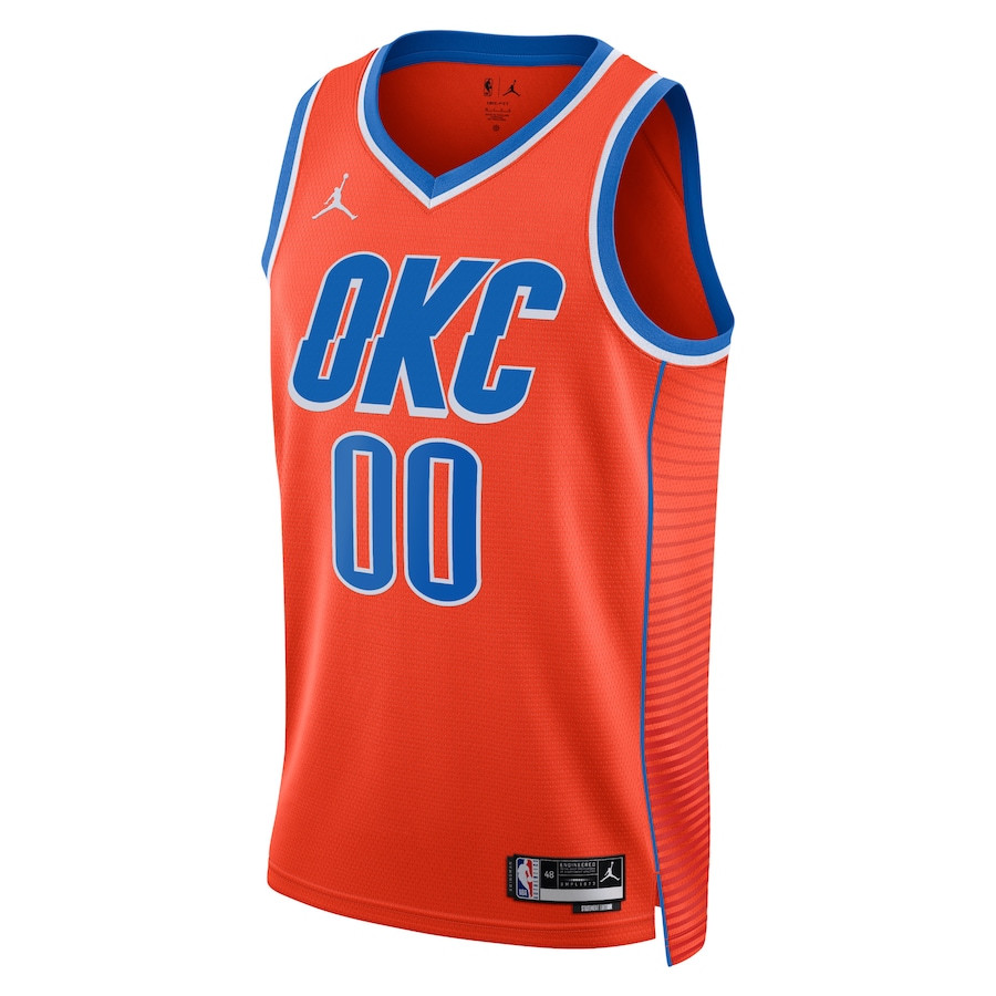 Oklahoma City Thunder 2023/24 Statement Swingman Custom Orange NBA Jersey Men's