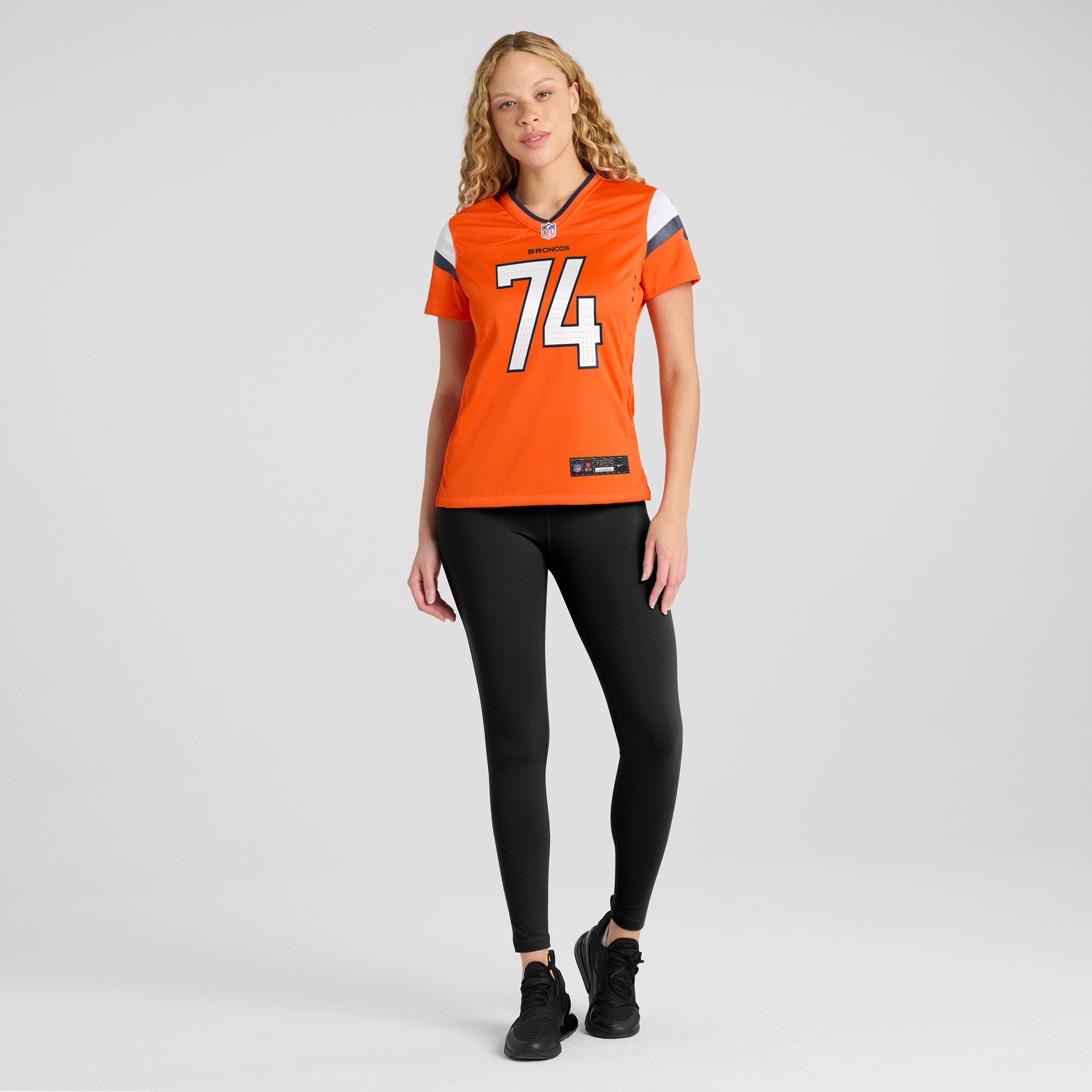 Denver Broncos Ben Powers Orange Team Game NFL Jersey Women's
