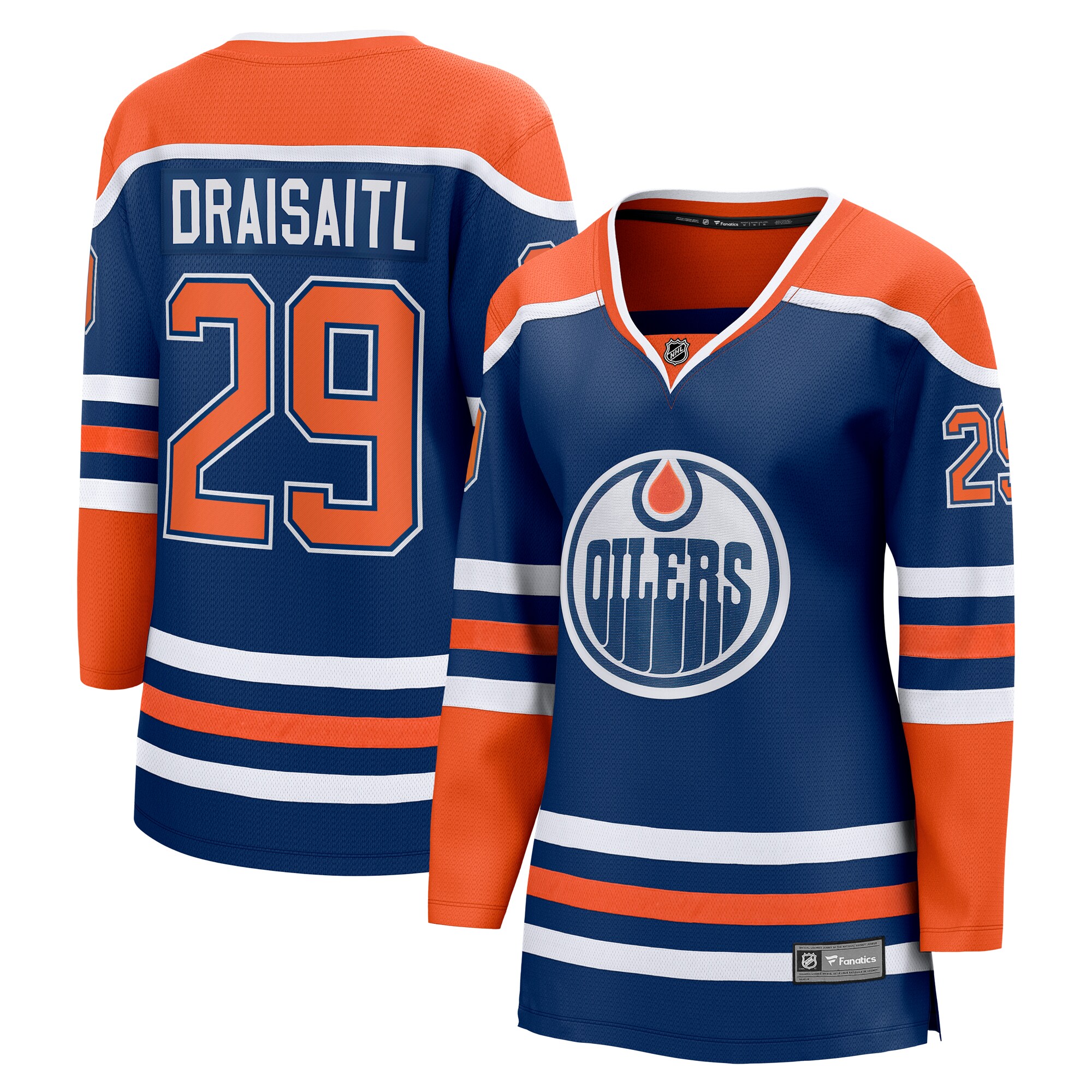 Edmonton Oilers Leon Draisaitl Royal Home Breakaway Player NHL Jersey Women's