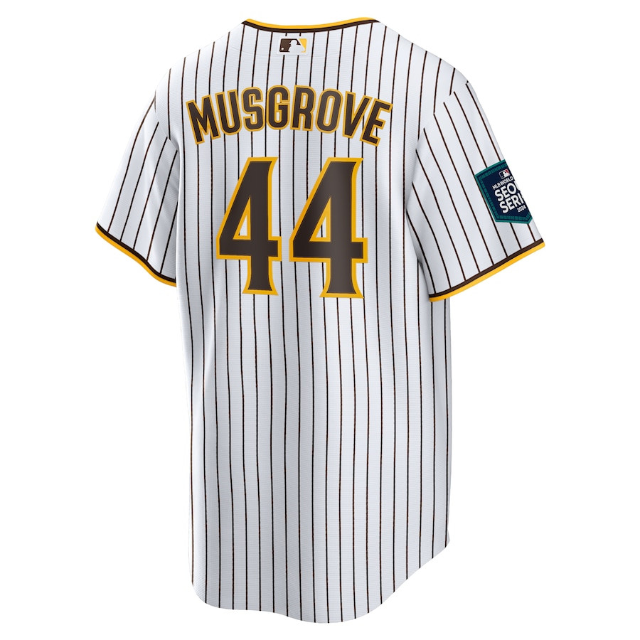 Joe Musgrove 44 San Diego Padres 2024 World Tour Seoul Series Home Player White MLB Jersey Men's
