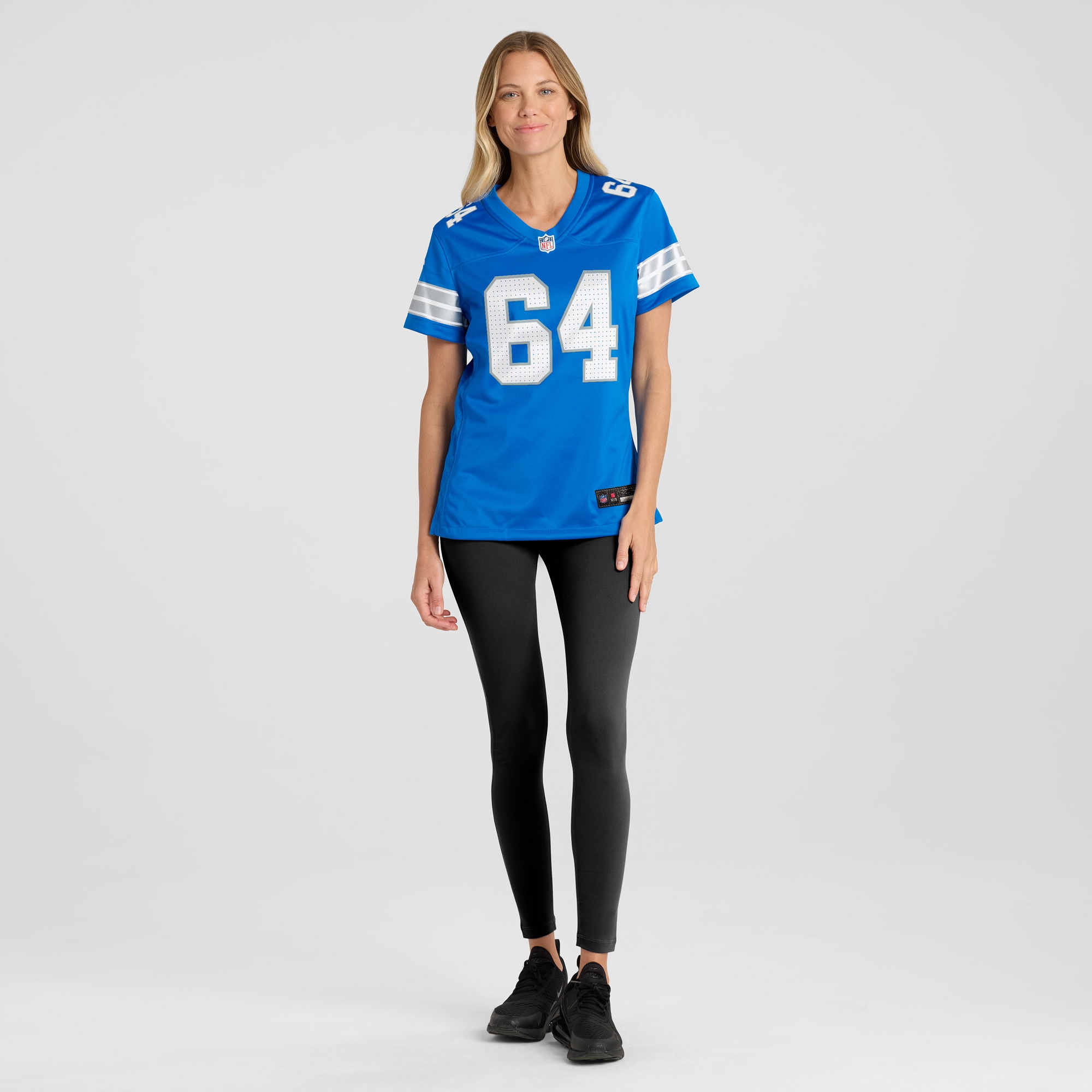 Detroit Lions Bryan Hudson Blue Game NFL Jersey Women's