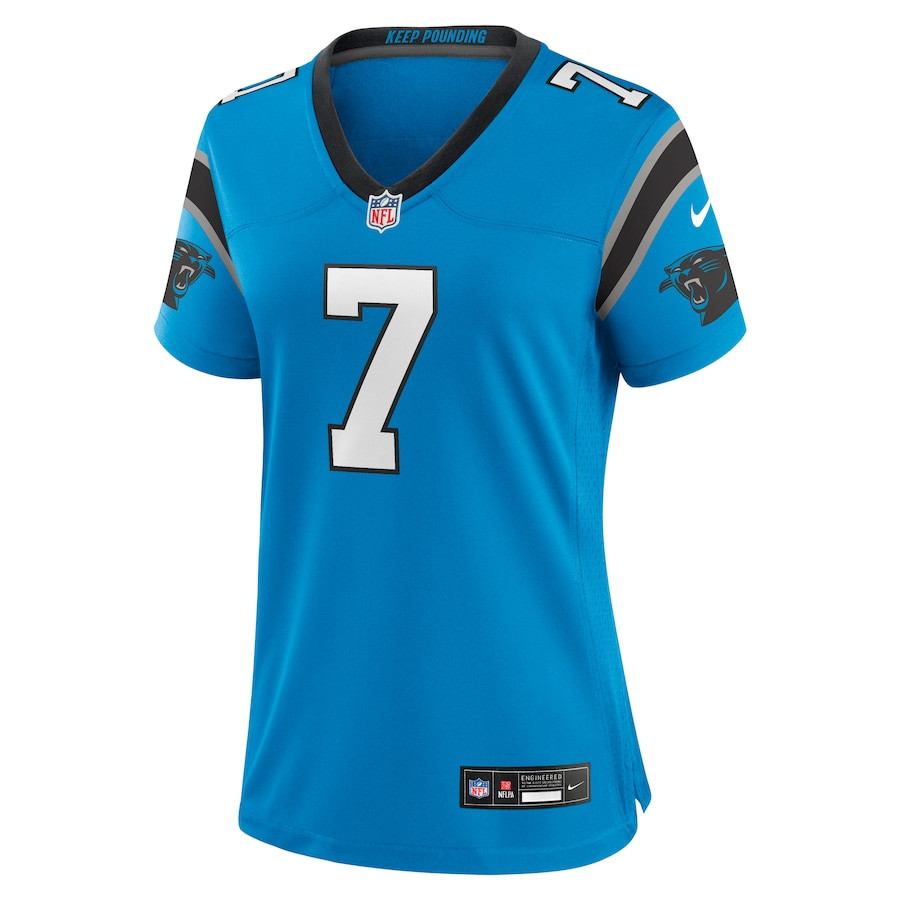 Jadeveon Clowney 7 Carolina Panthers Alternate Game Blue NFL Jersey Women's