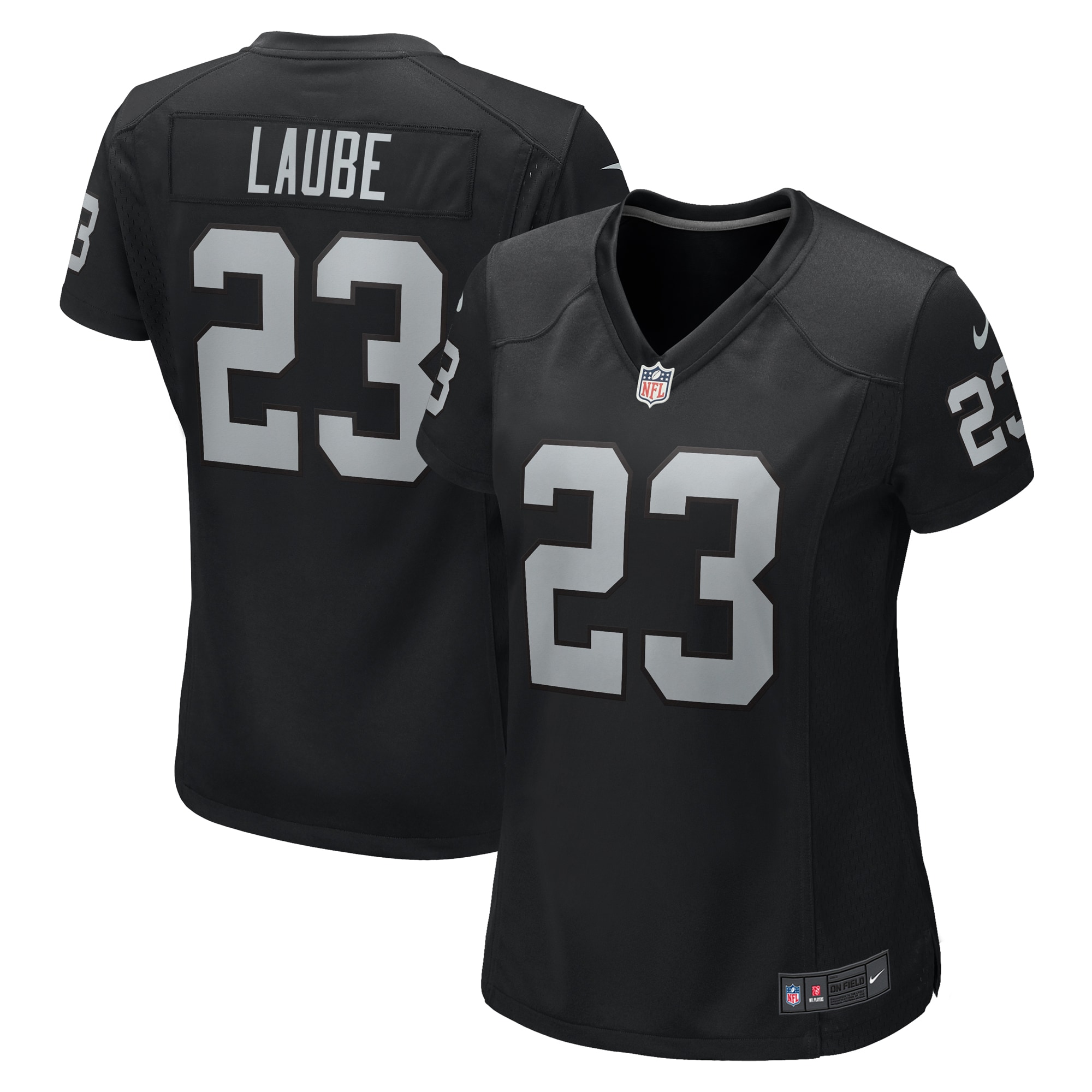 Las Vegas Raiders Dylan Laube Black Game NFL Jersey Women's