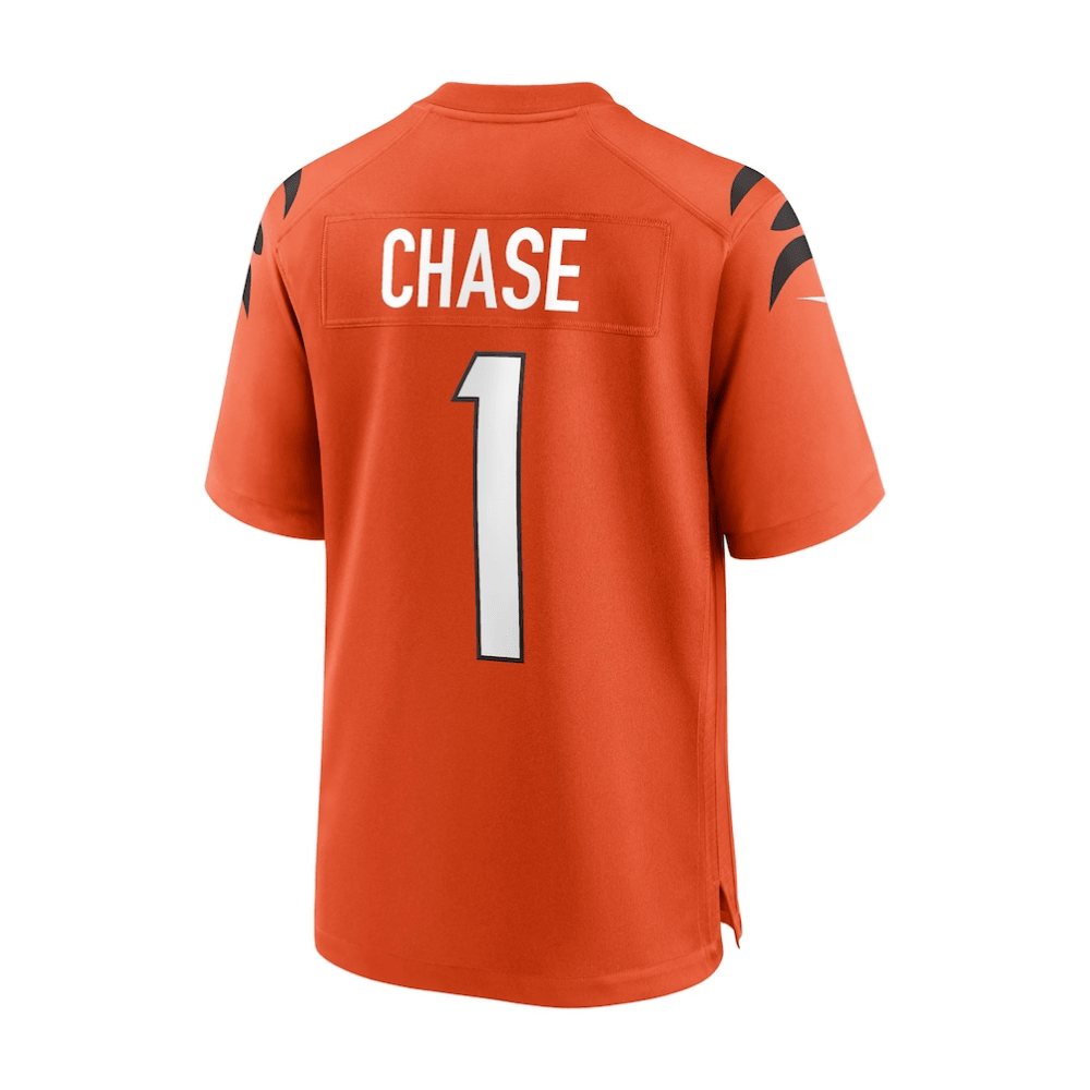 Ja'Marr Chase 1 Cincinnati Bengals 2025 Pro Bowl Patch Game Orange NFL Jersey Men's