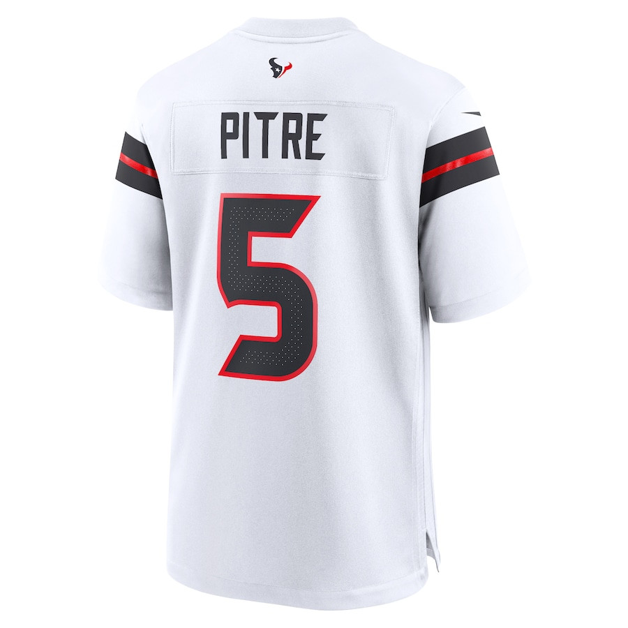 Jalen Pitre 5 Houston Texans Game White NFL Jersey Men's