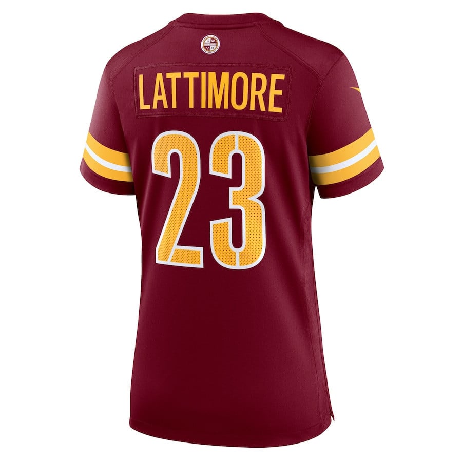 Marshon Lattimore #23 Washington Commanders Super Bowl LIX Burgundy NFL Jersey Women's