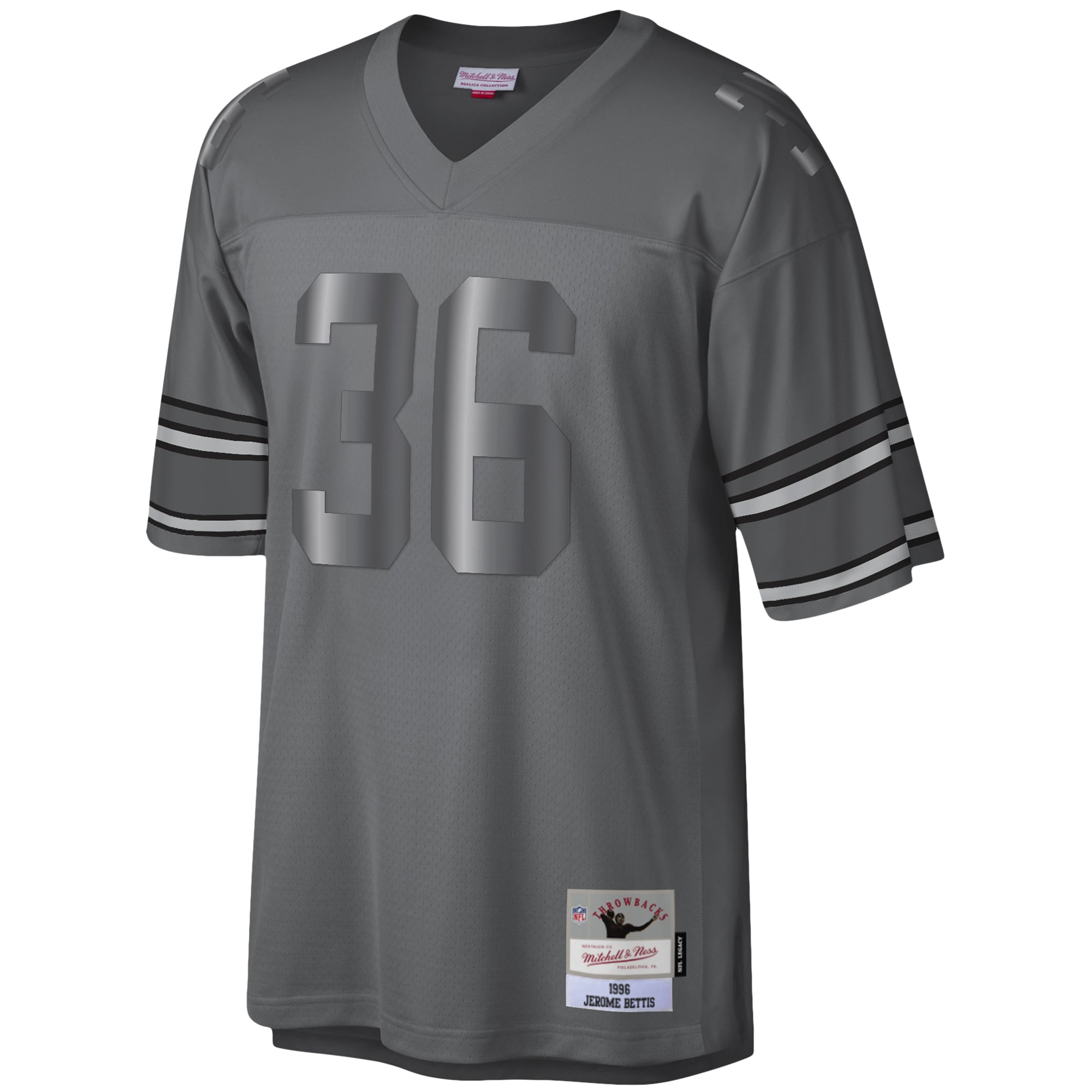 Pittsburgh Steelers Jerome Bettis Mitchell Ness Charcoal 1996 Retired Player Metal Legacy NFL Jersey Men's