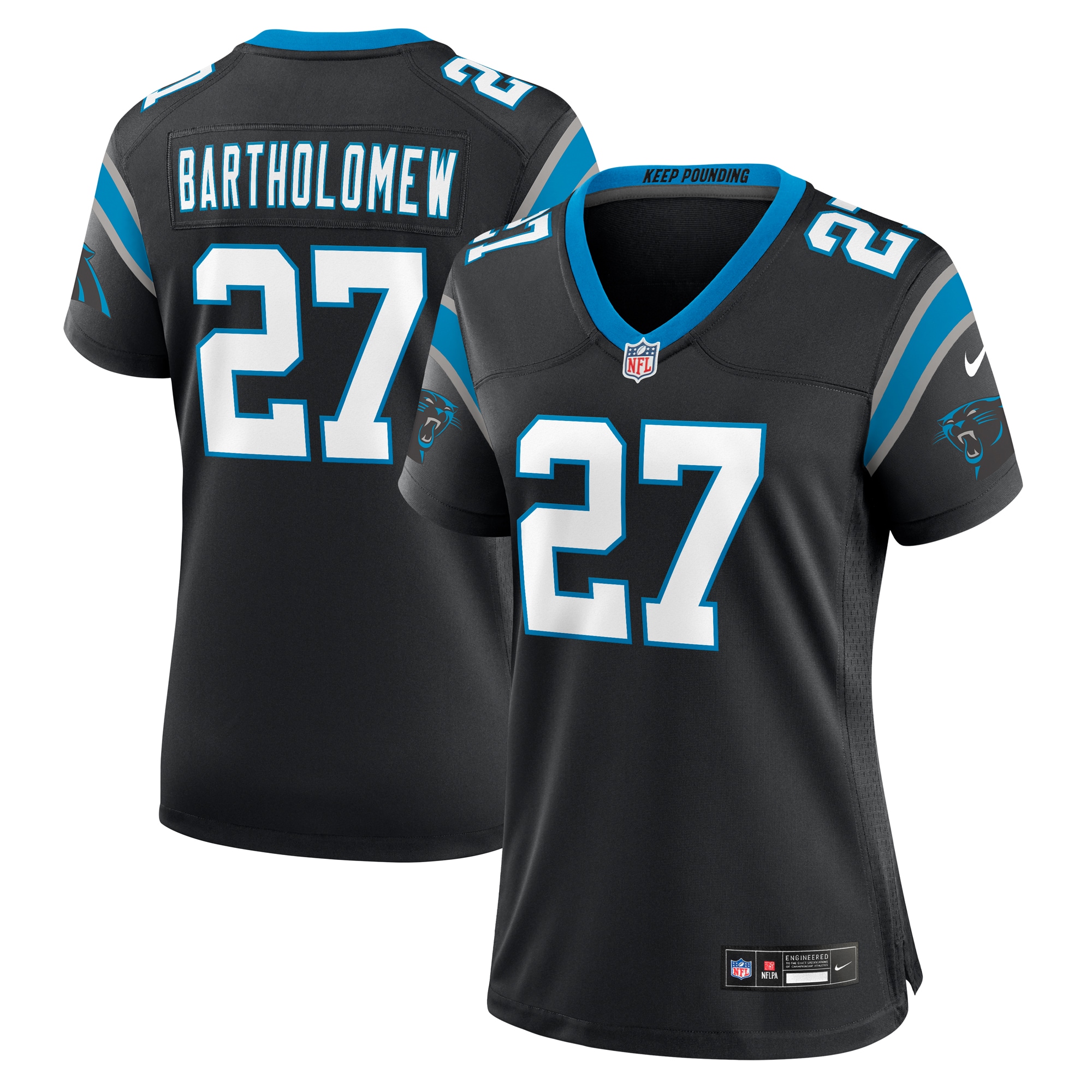Carolina Panthers Shemar Bartholomew Black Game NFL Jersey Women's