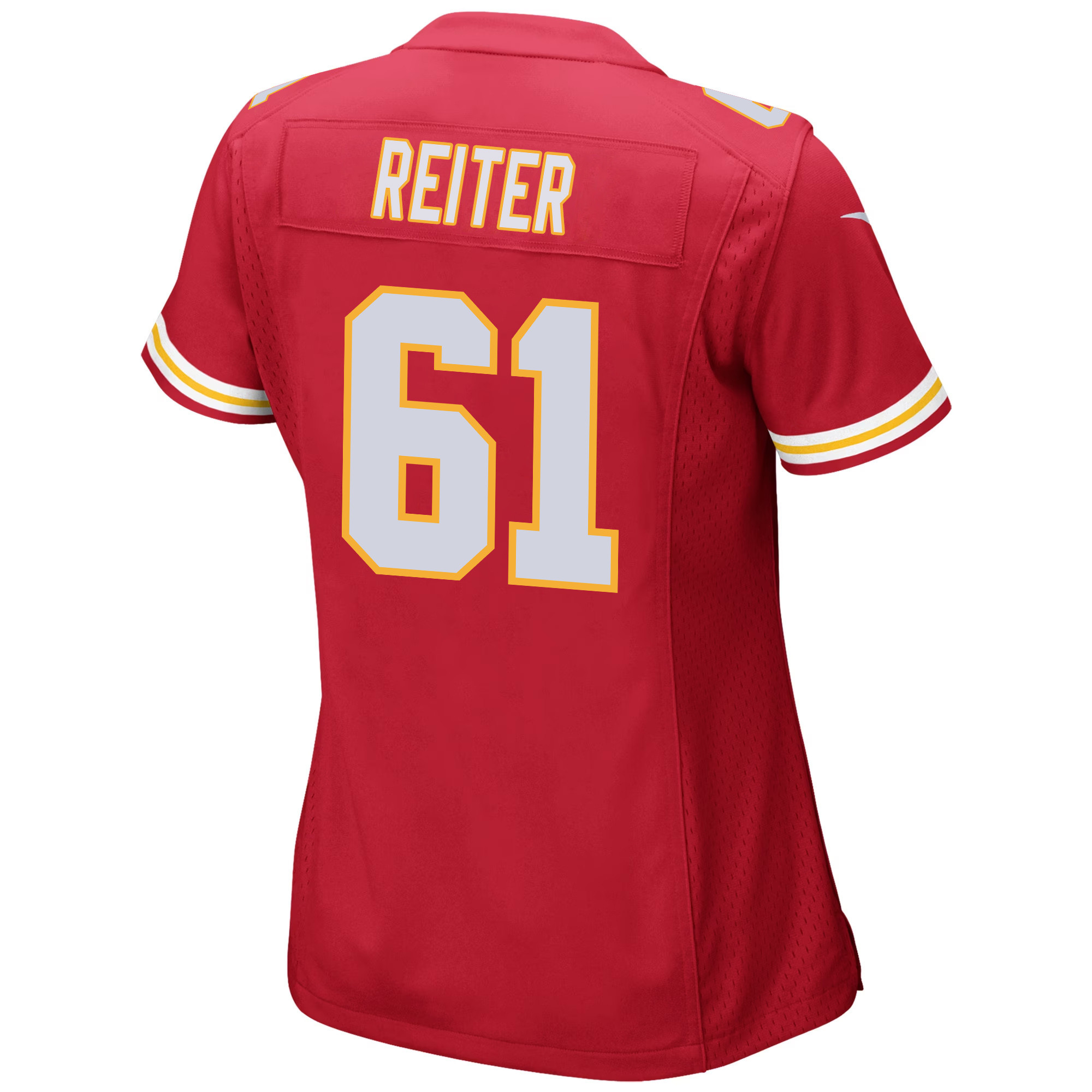 Austin Reiter 61 Kansas City Chiefs Super Bowl LVIII Patch Game Red NFL Jersey Women's