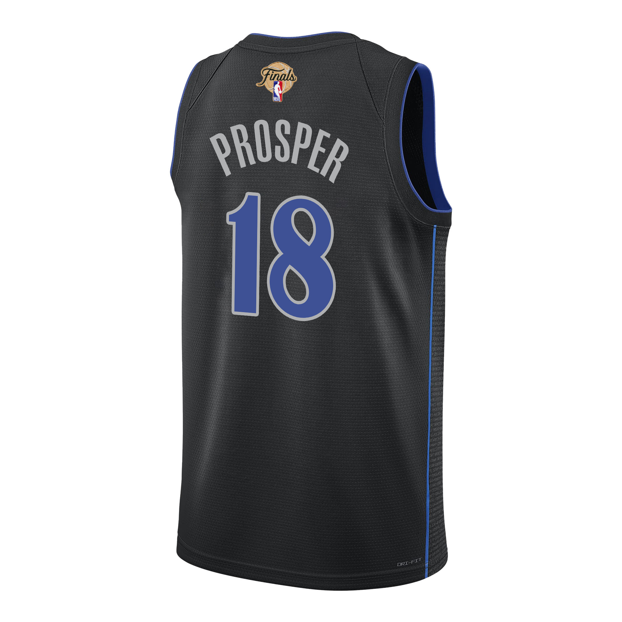 Olivier-Maxence Prosper 18 Dallas Mavericks 2024 FINALS PATCH Swingman City Edition Black NBA Jersey Men's