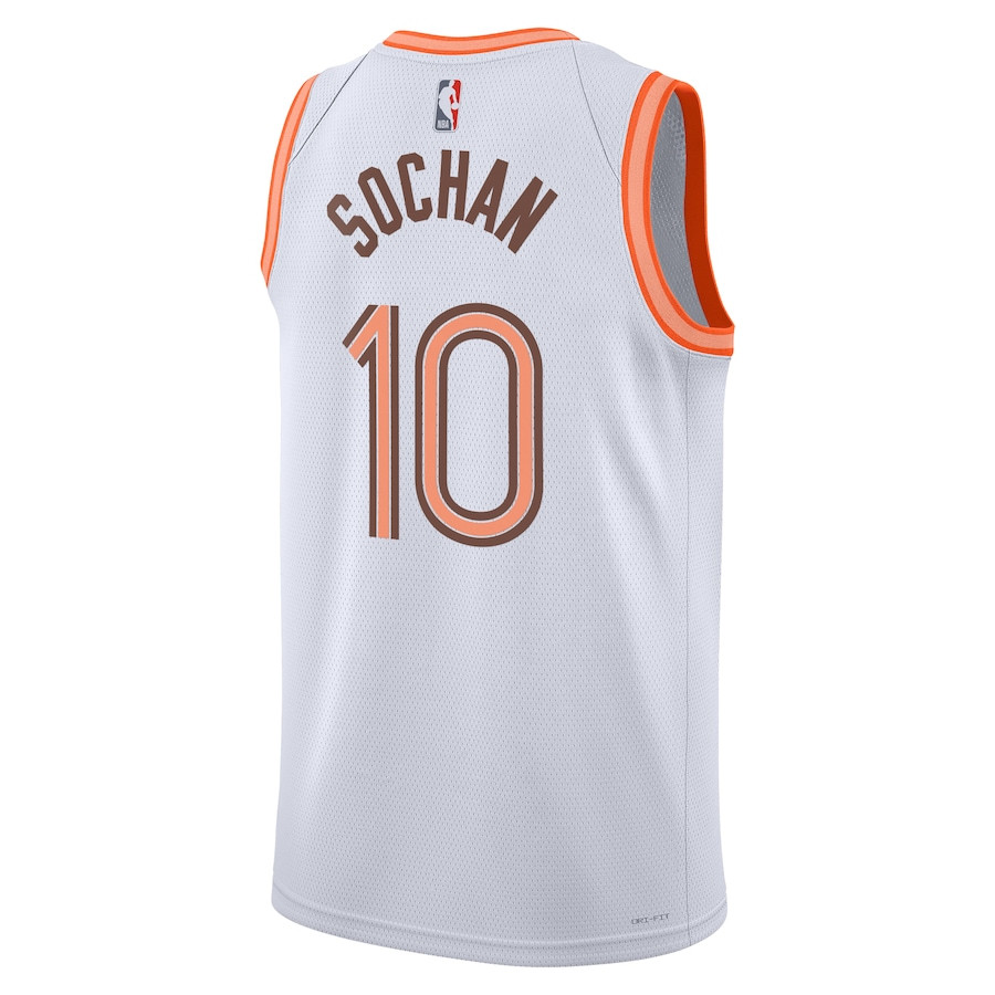 Jeremy Sochan 10 San Antonio Spurs 2023/24 City Edition Swingman White NBA Jersey Men's