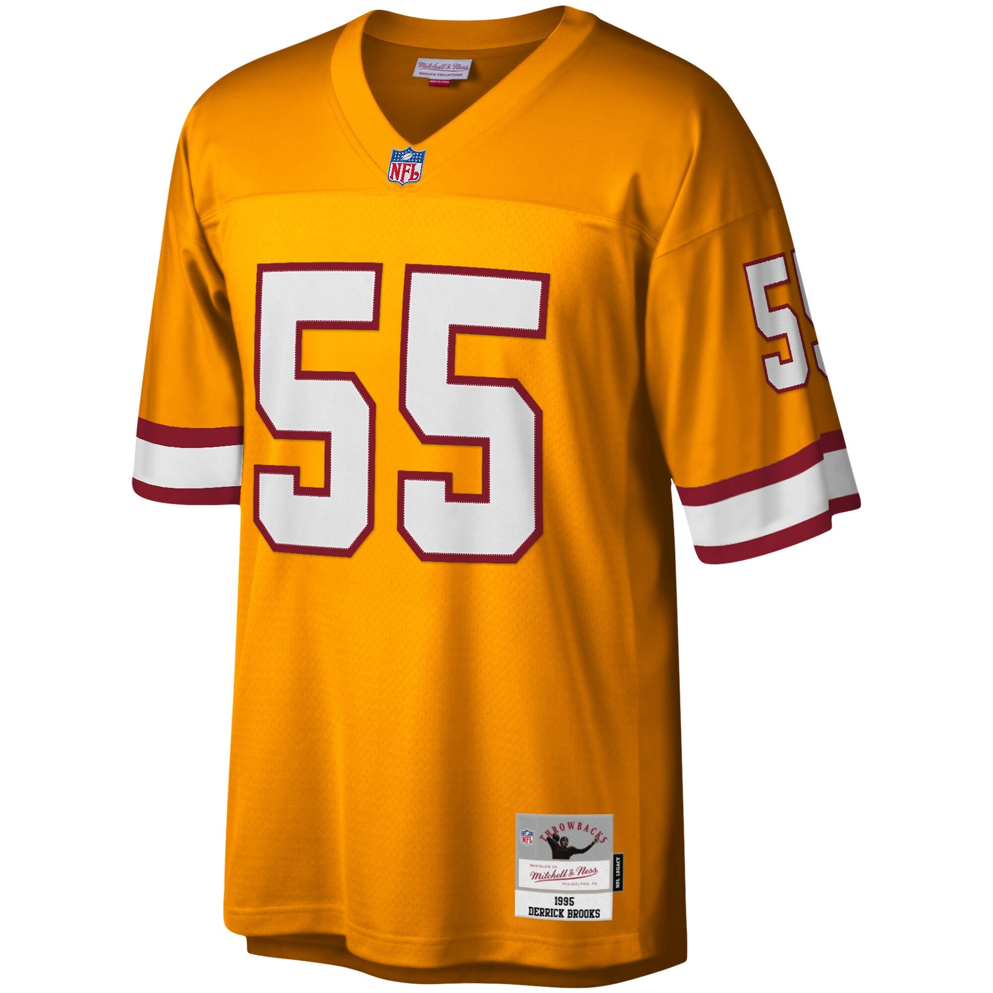 Tampa Bay Buccaneers Derrick Brooks Mitchell Ness Orange 1995 Retired Player Legacy NFL Jersey Youth