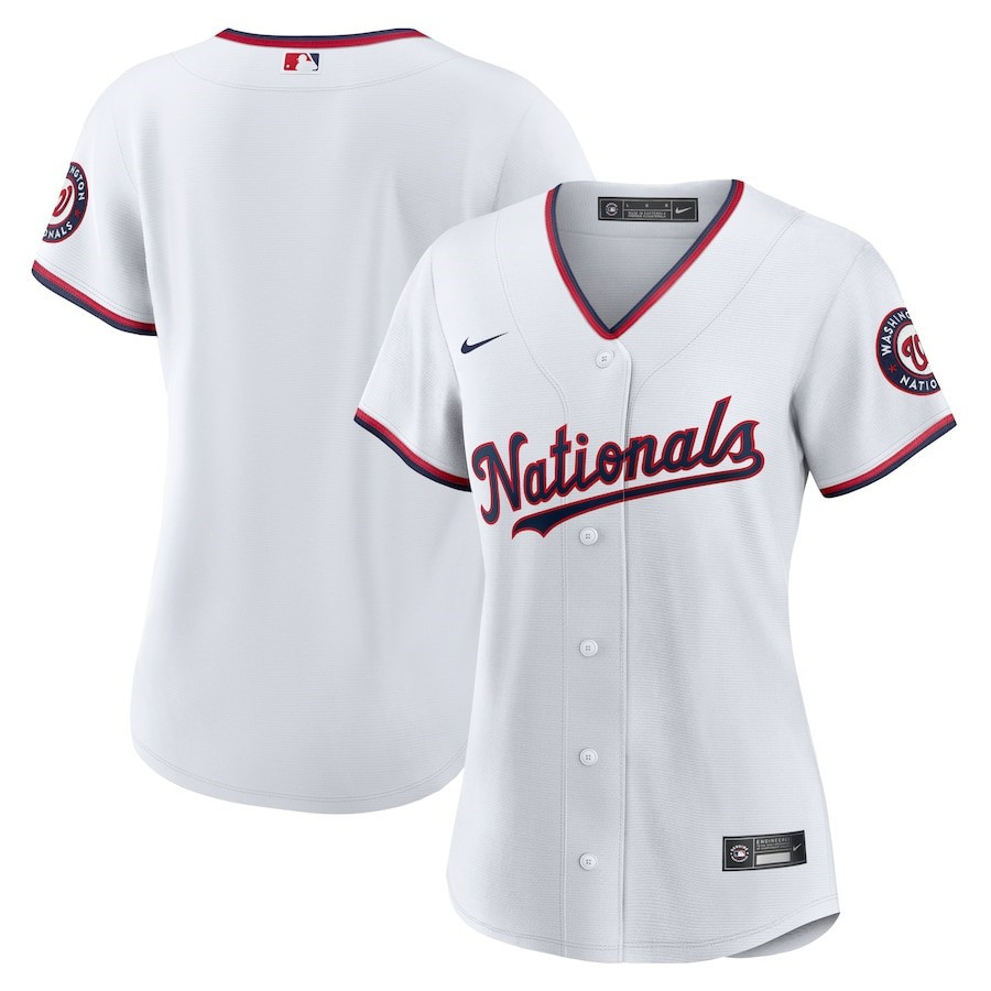 Washington Nationals Alternate Team White MLB Jersey Women's