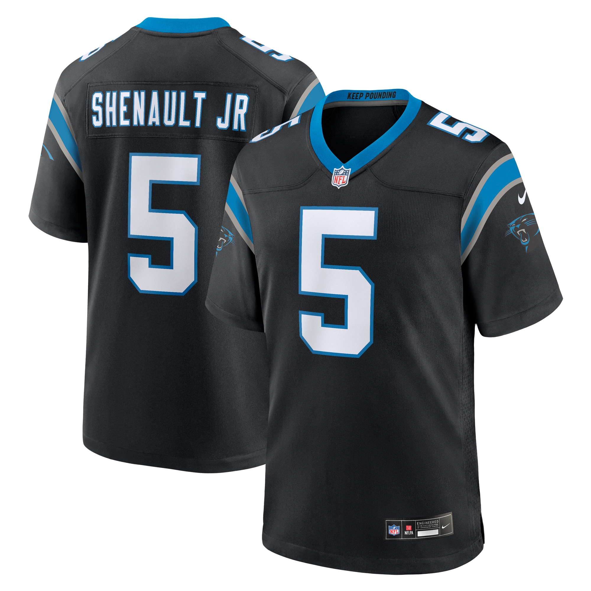 Carolina Panthers Laviska Shenault Jr. Black Team Game NFL Jersey Men's
