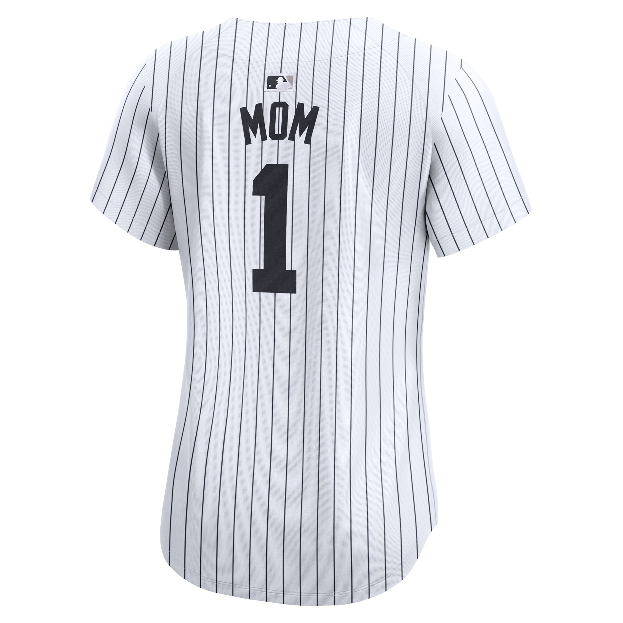 New York Yankees White #1 Mom Home Limited MLB Jersey Women's