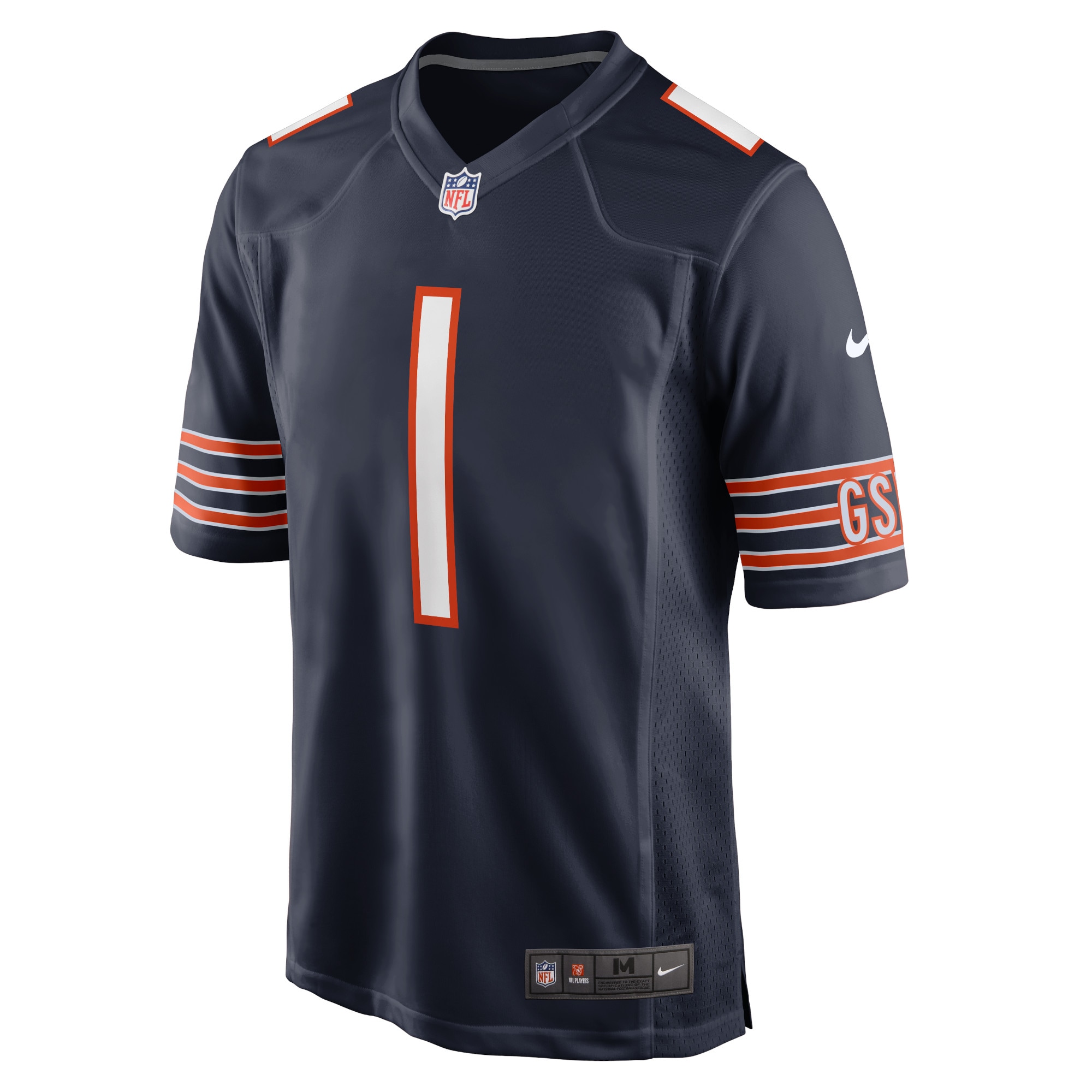 Chicago Bears Justin Fields Navy Player Game NFL Jersey Men's