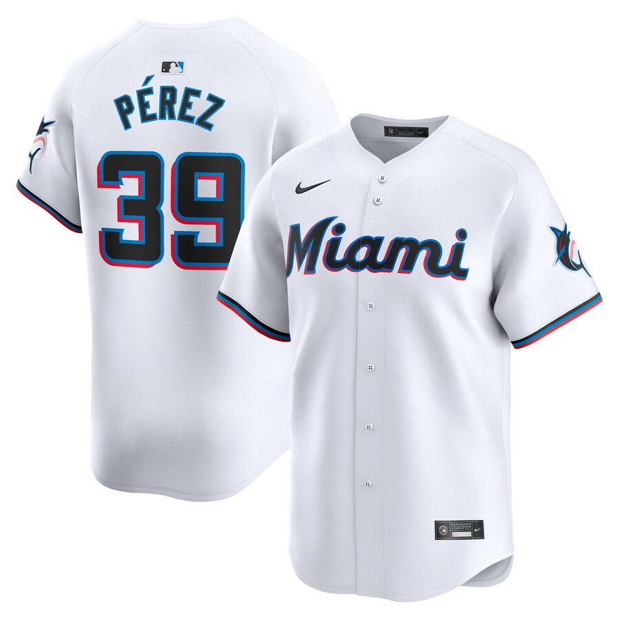 Eury Perez Miami Marlins Home Limited Player Jersey White