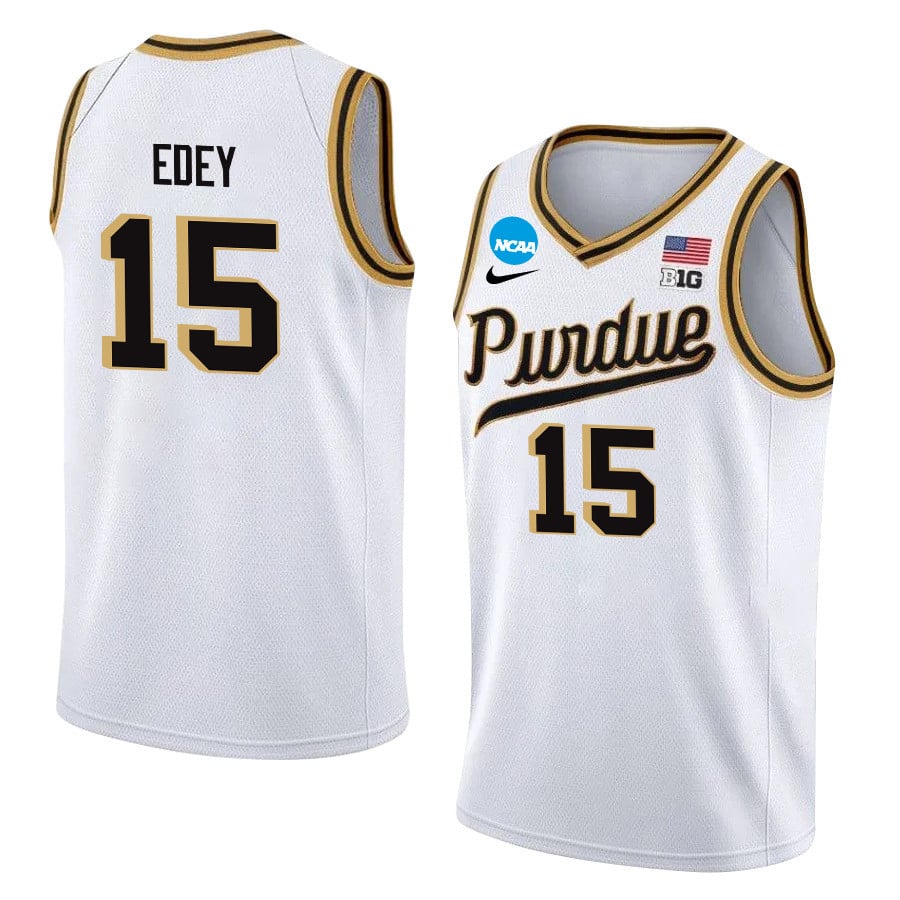 Zach Edey 15 Purdue Boilermakers 2024 White Unisex NCAA Jersey Unisex