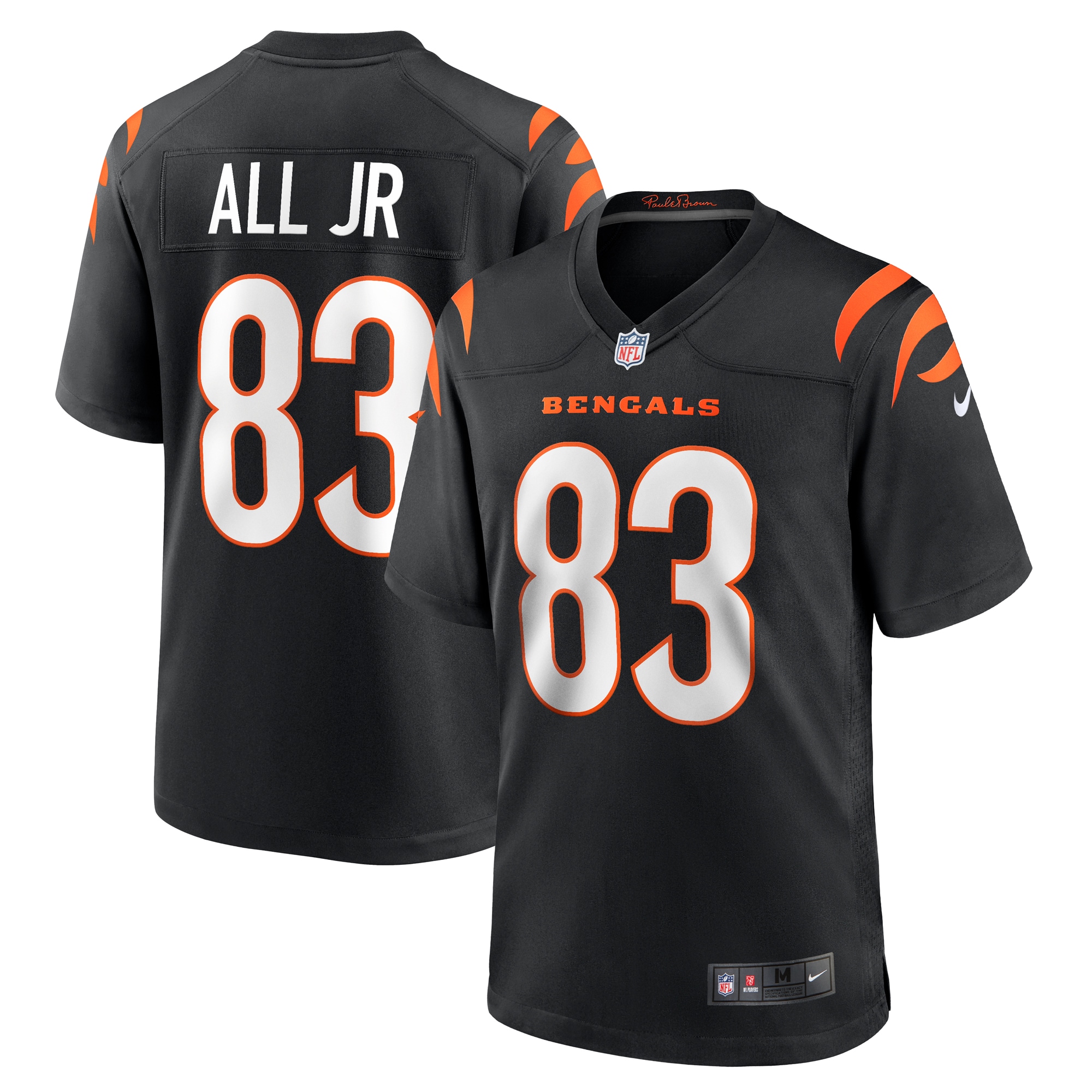 Cincinnati Bengals Erick All Jr. Black Team Game NFL Jersey Men's