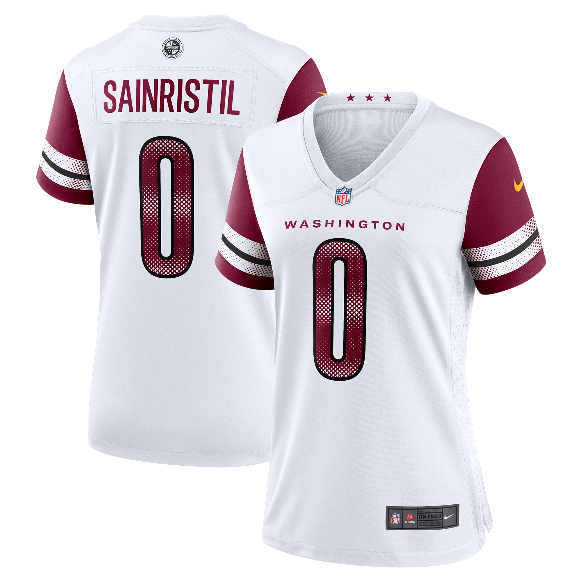 Washington Commanders Mike Sainristil White Game NFL Jersey Women's