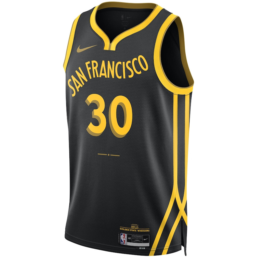 Stephen Curry 30 Golden State Warriors 2023/24 City Edition Swingman Black NBA Jersey Men's
