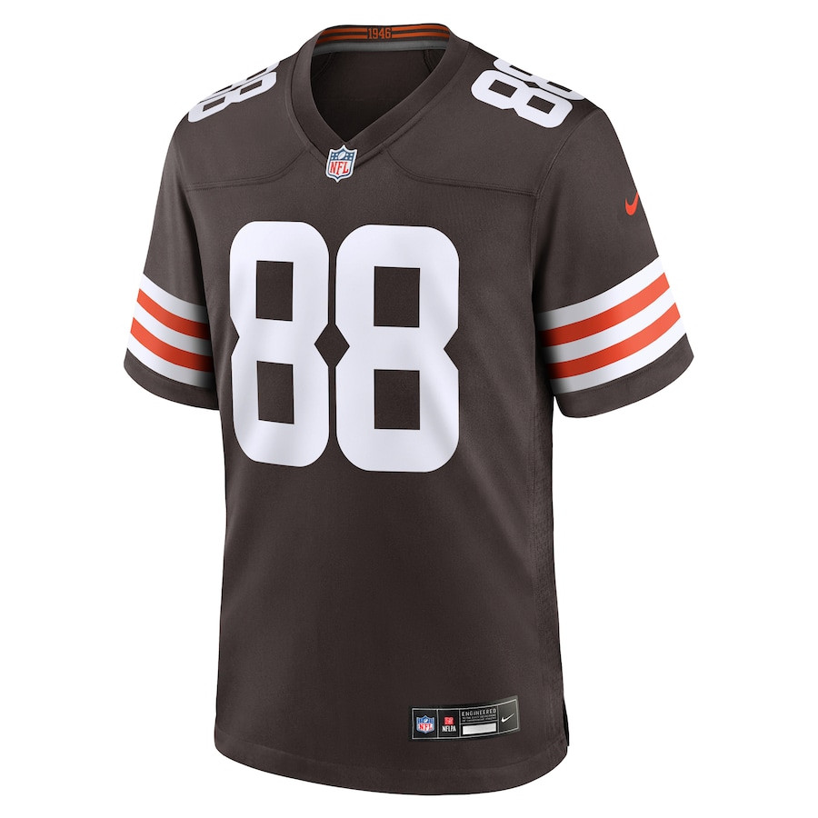 Jordan Akins 88 Cleveland Browns Team Game Brown NFL Jersey Men's