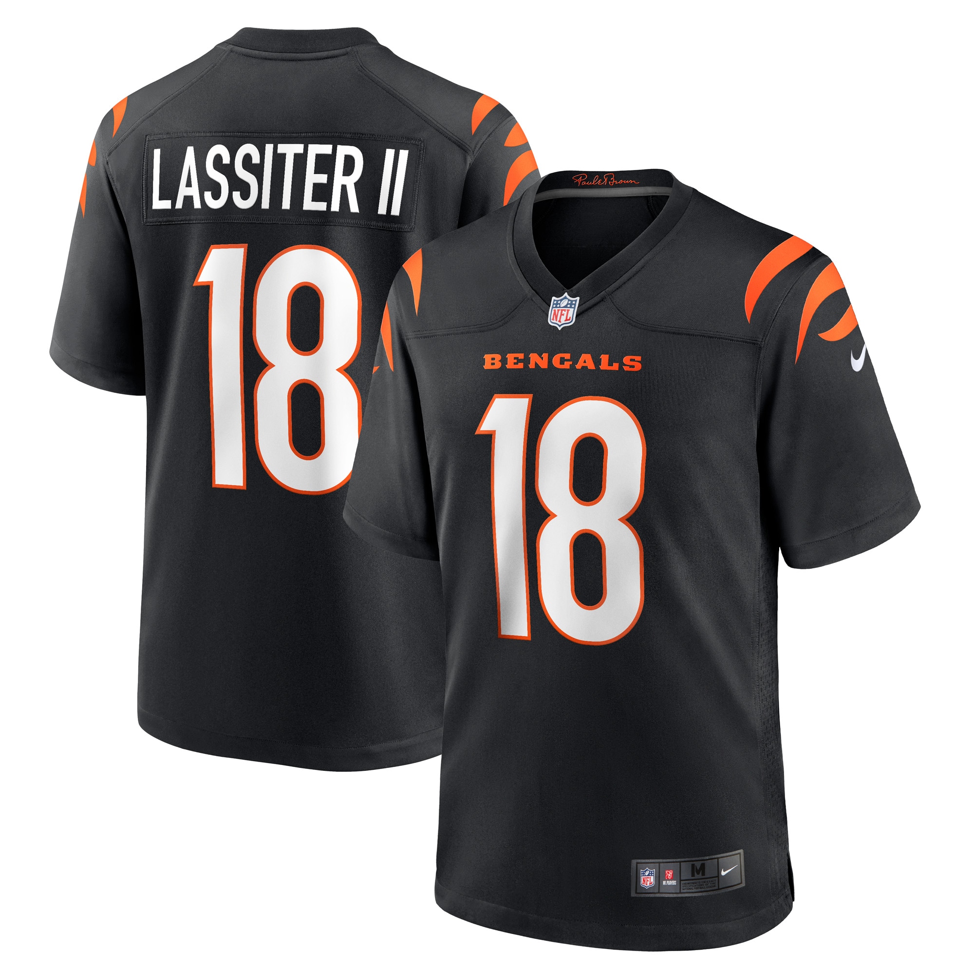 Cincinnati Bengals Kwamie Lassiter II Black Game Player NFL Jersey Men's