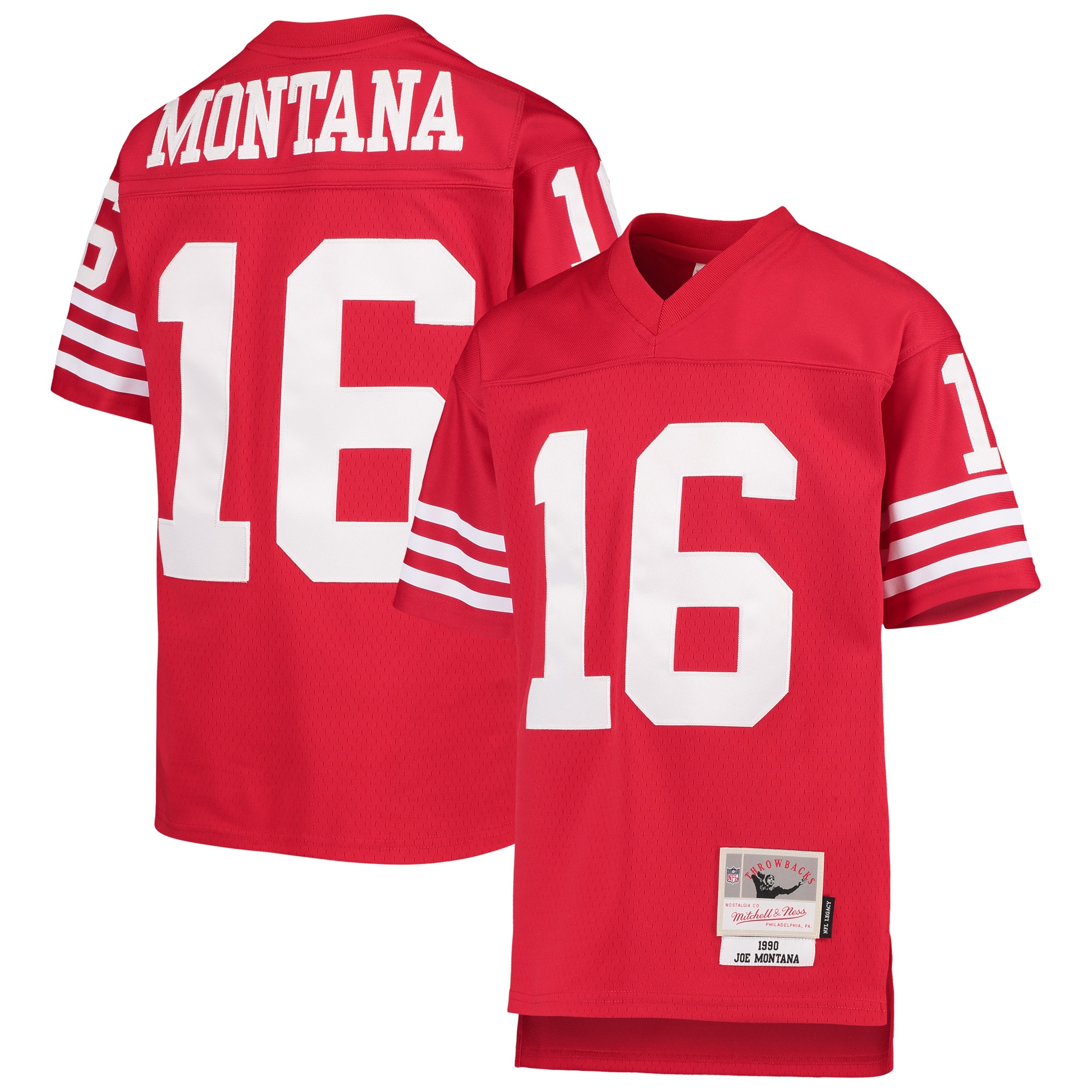 Joe Montana San Francisco 49ers Mitchell & Ness Youth 1990 Legacy Retired Player Jersey - Scarlet