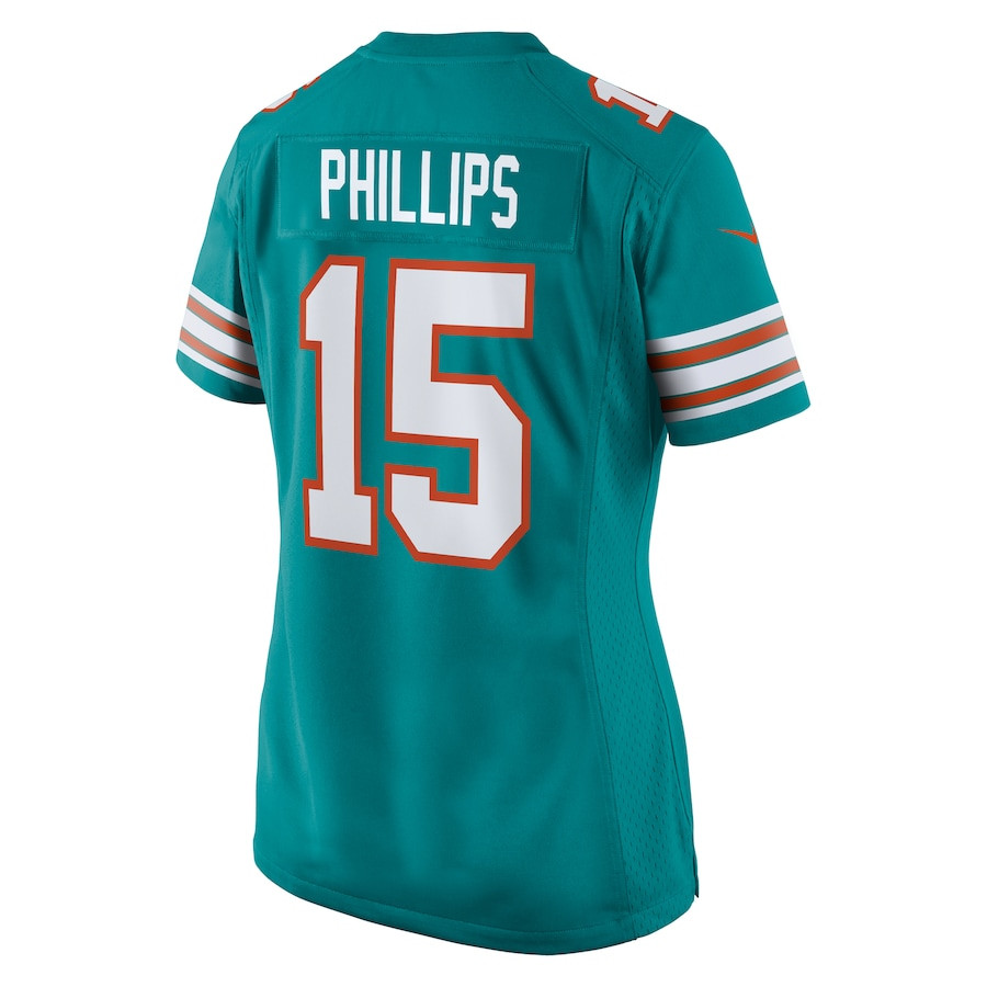 Jaelan Phillips 15 Miami Dolphins Alternate Game Aqua NFL Jersey Women's