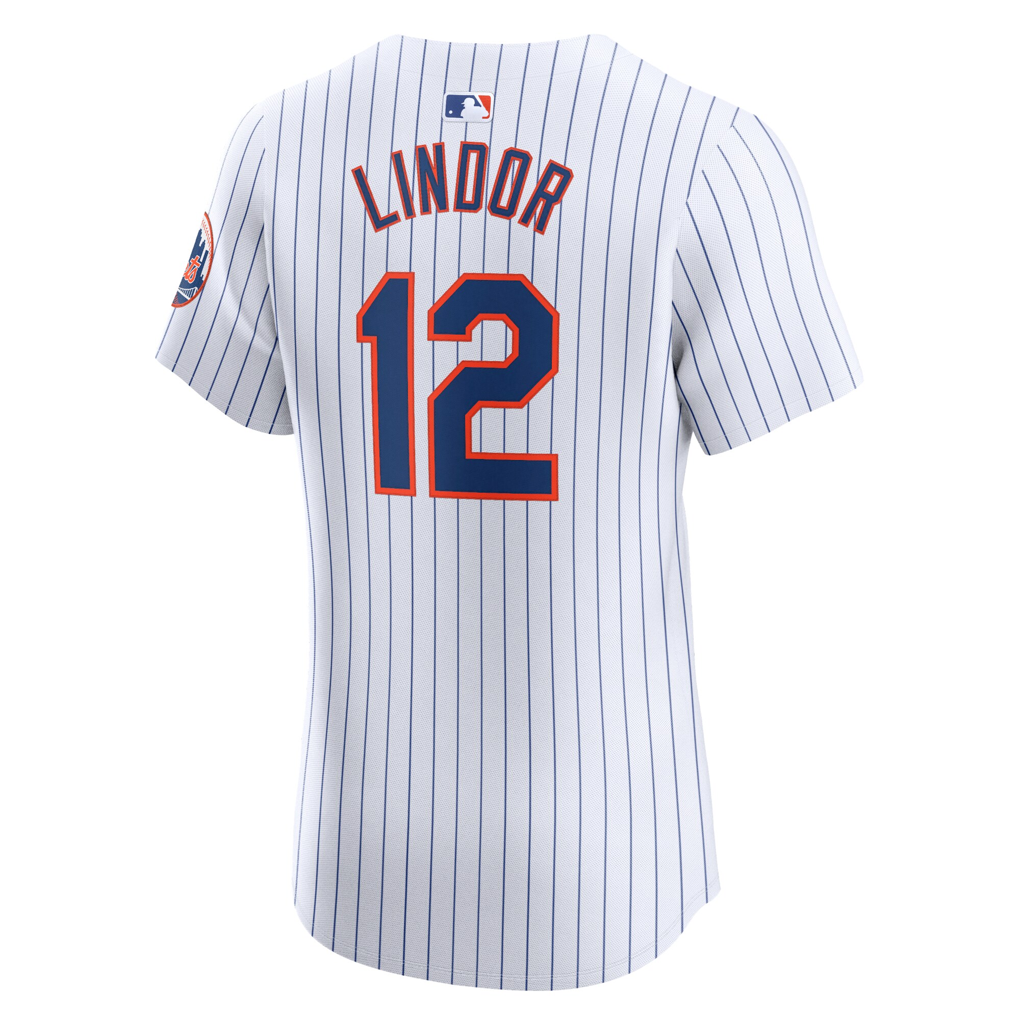 New York Mets Francisco Lindor White Home Elite MLB Jersey Men's