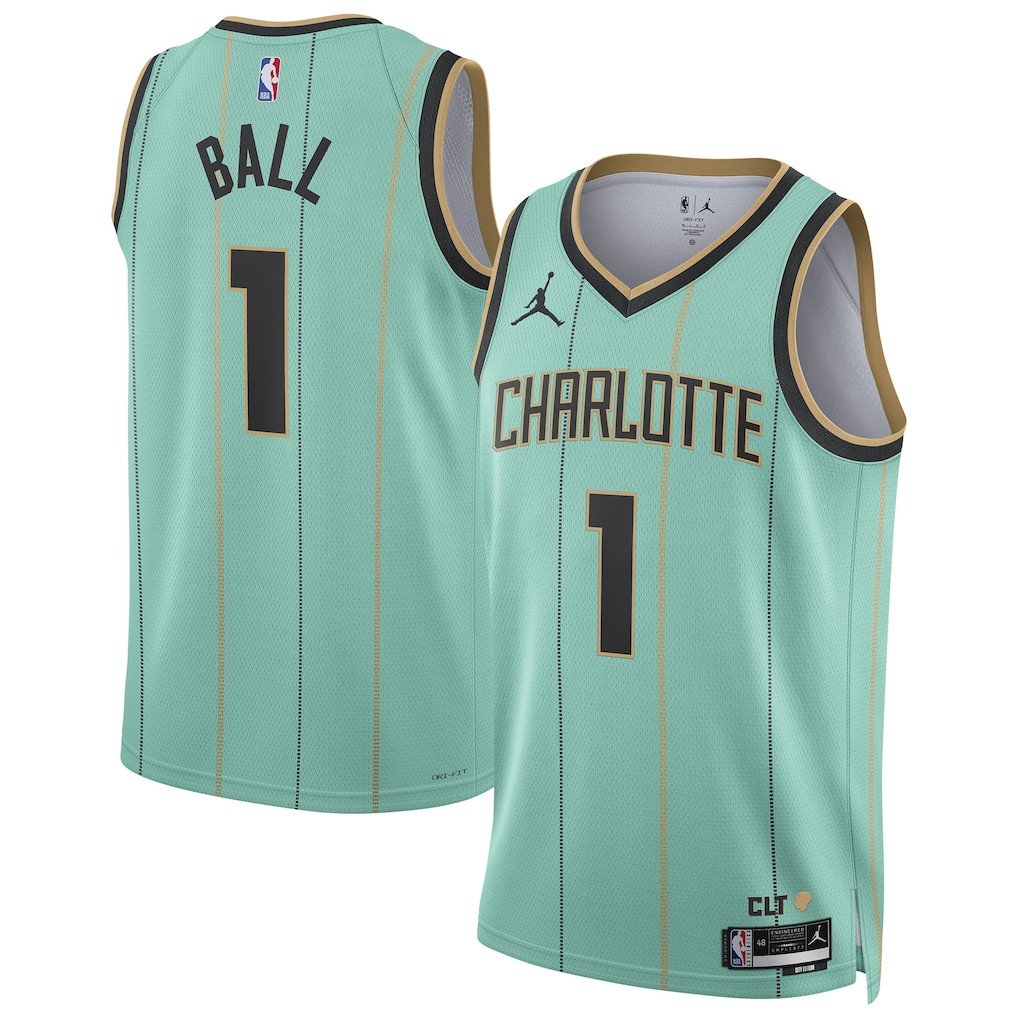 LaMelo Ball 1 Charlotte Hornets Unisex 2024/25 Swingman Player City Edition Mint NBA Jersey Unisex