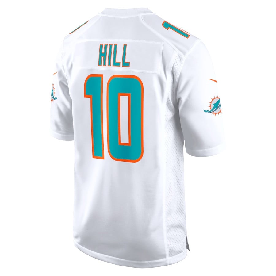 Tyreek Hill 10 Miami Dolphins Celebrating Game White NFL Jersey Men's
