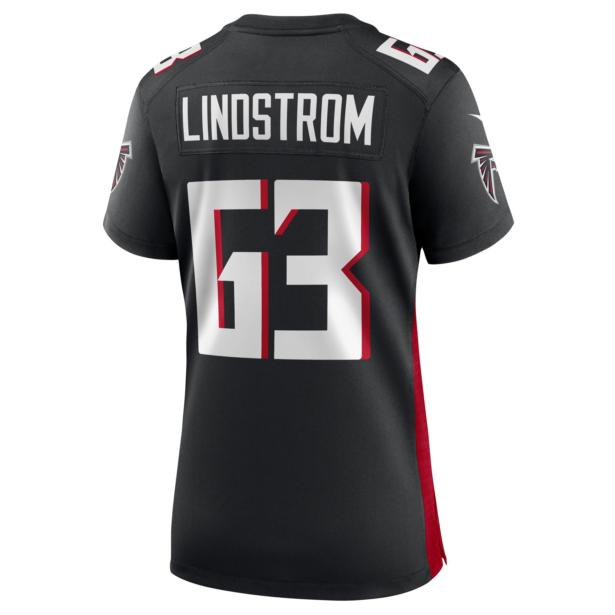 Atlanta Falcons Chris Lindstrom Black Team Game NFL Jersey Women's