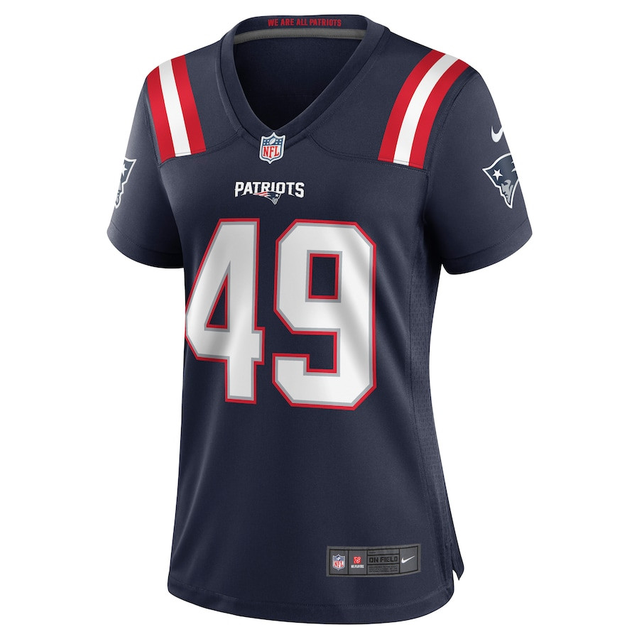 Joe Cardona 49 New England Patriots Game Navy NFL Jersey Women's
